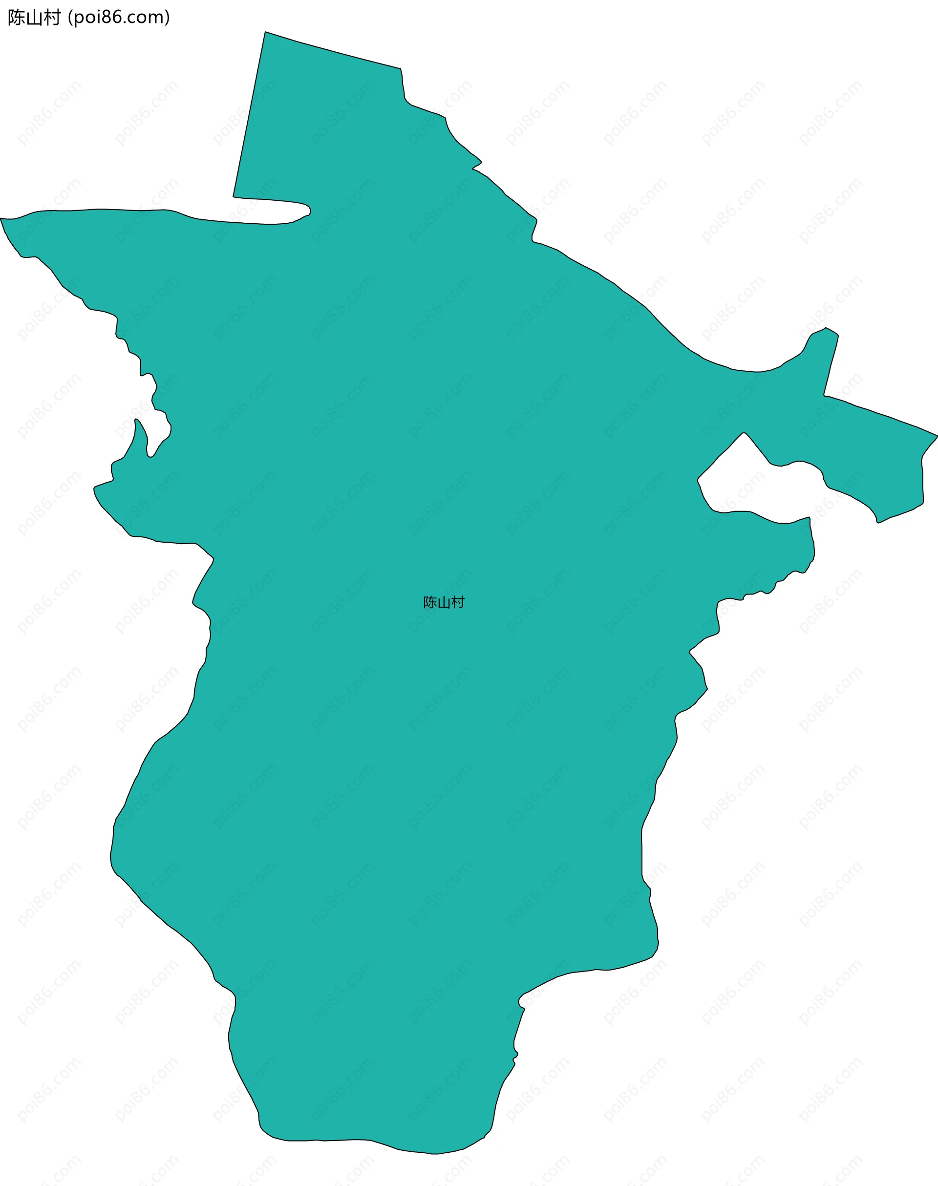 陈山村边界地图