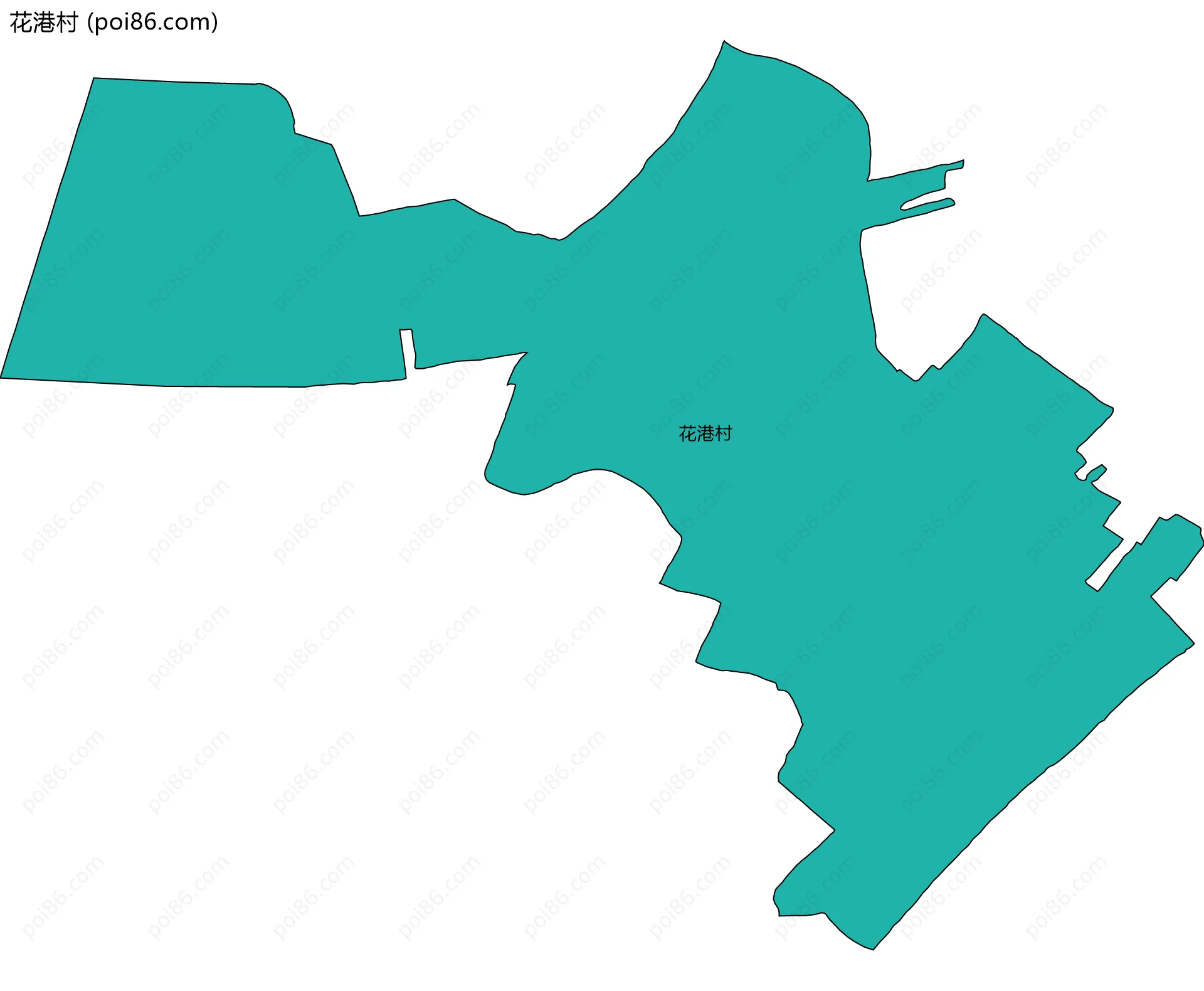 花港村边界地图