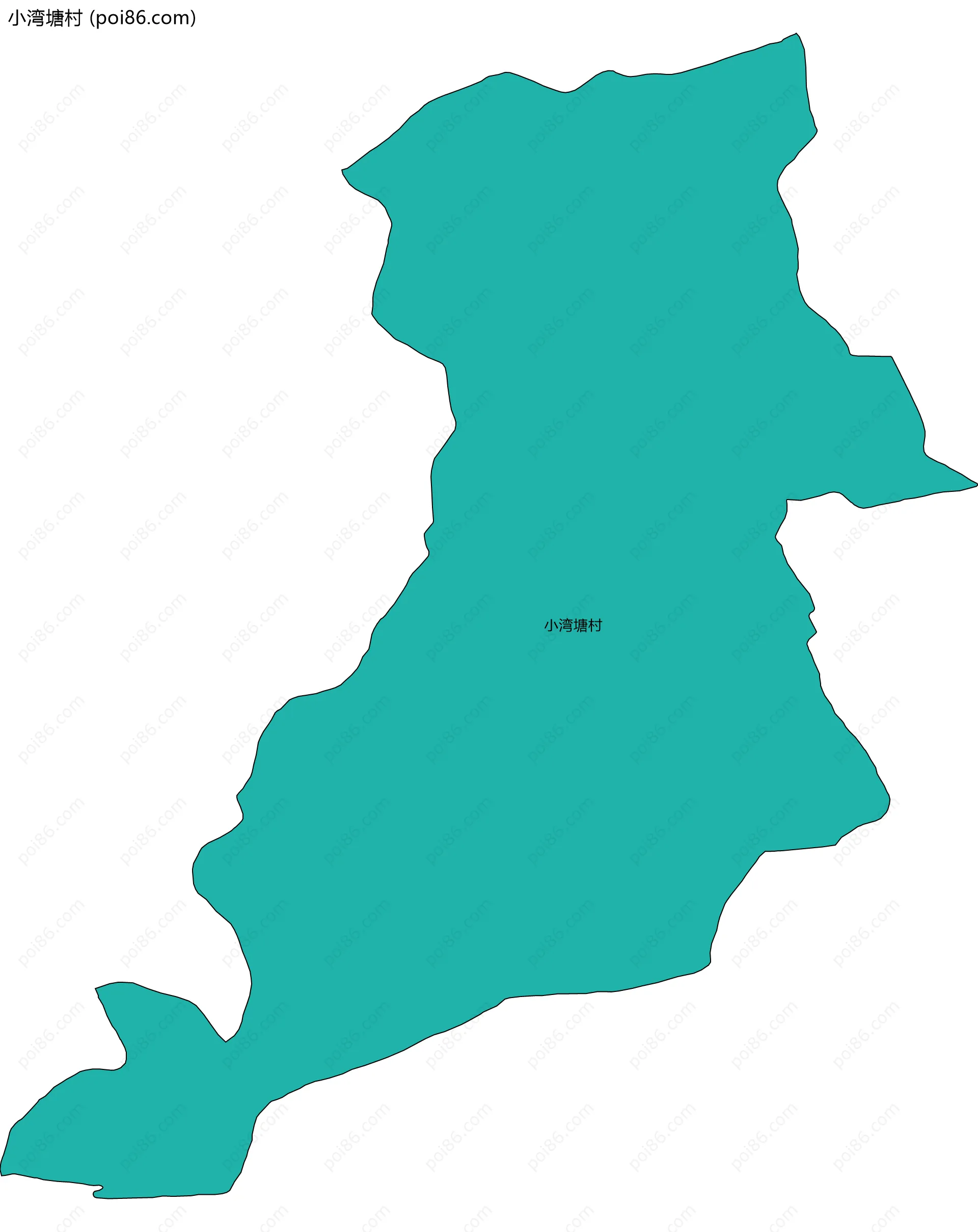 小湾塘村边界地图