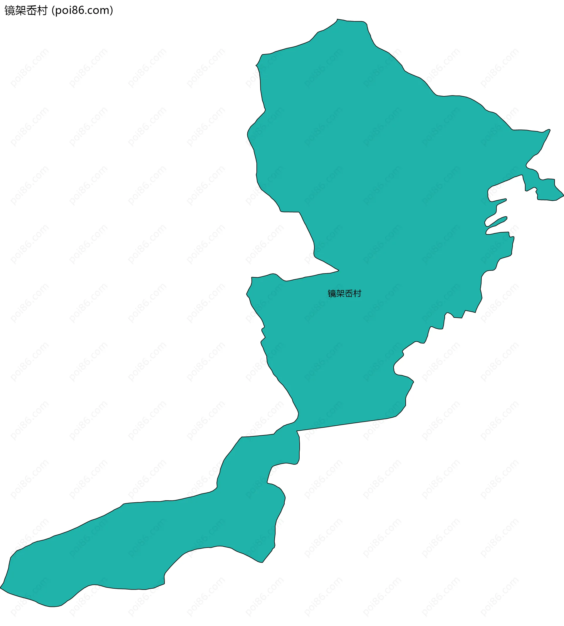 镜架岙村边界地图