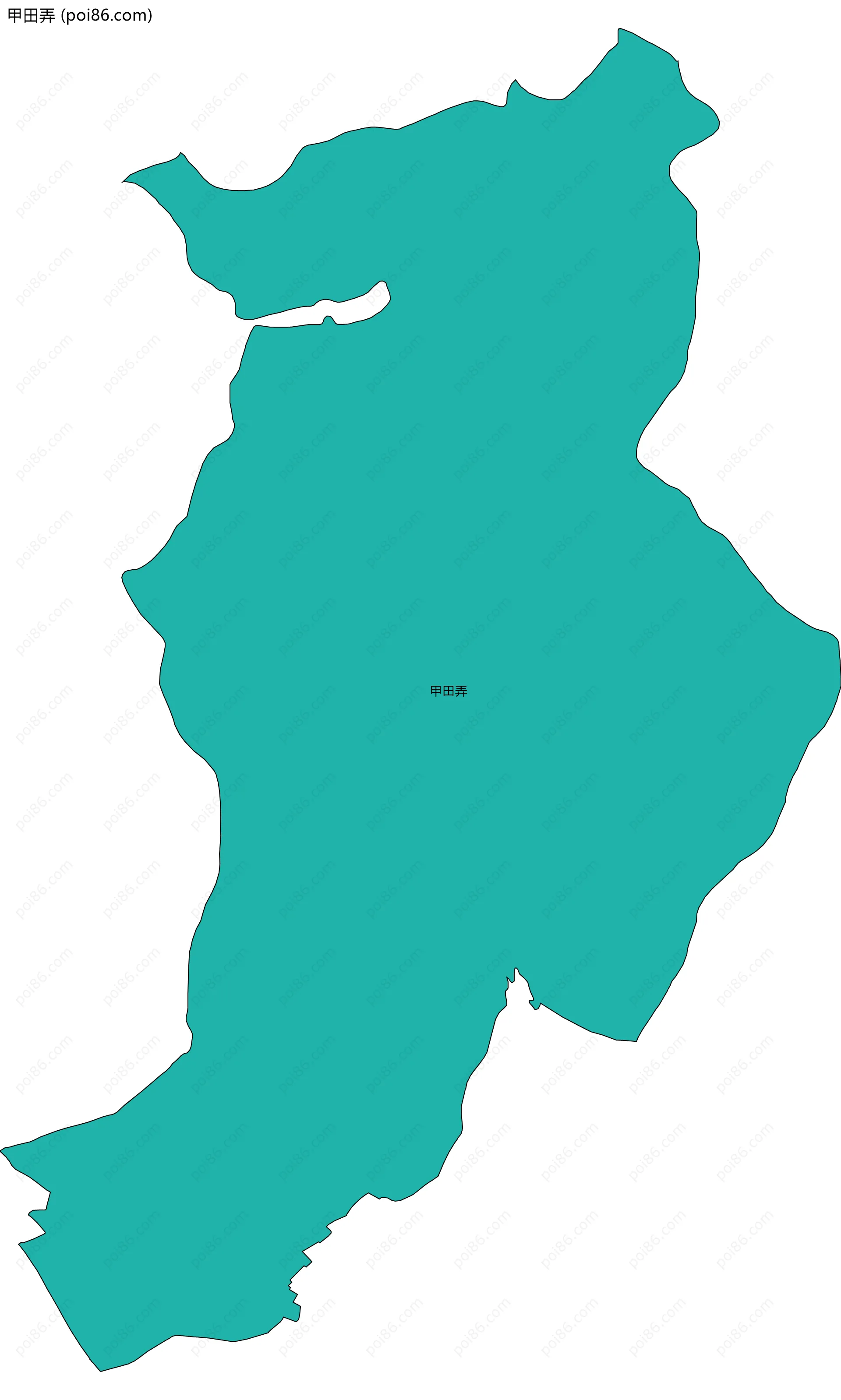 甲田弄边界地图