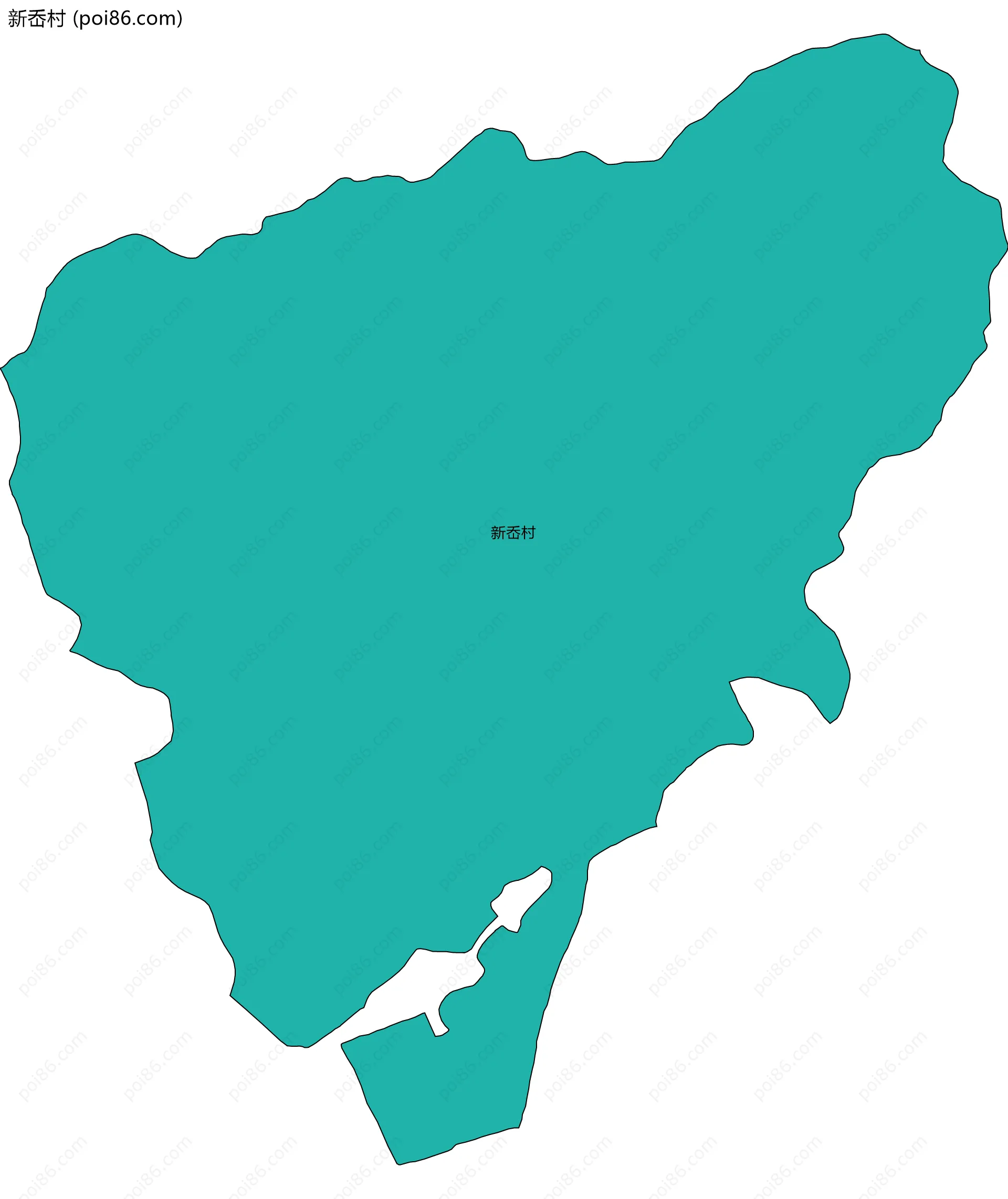 新岙村边界地图