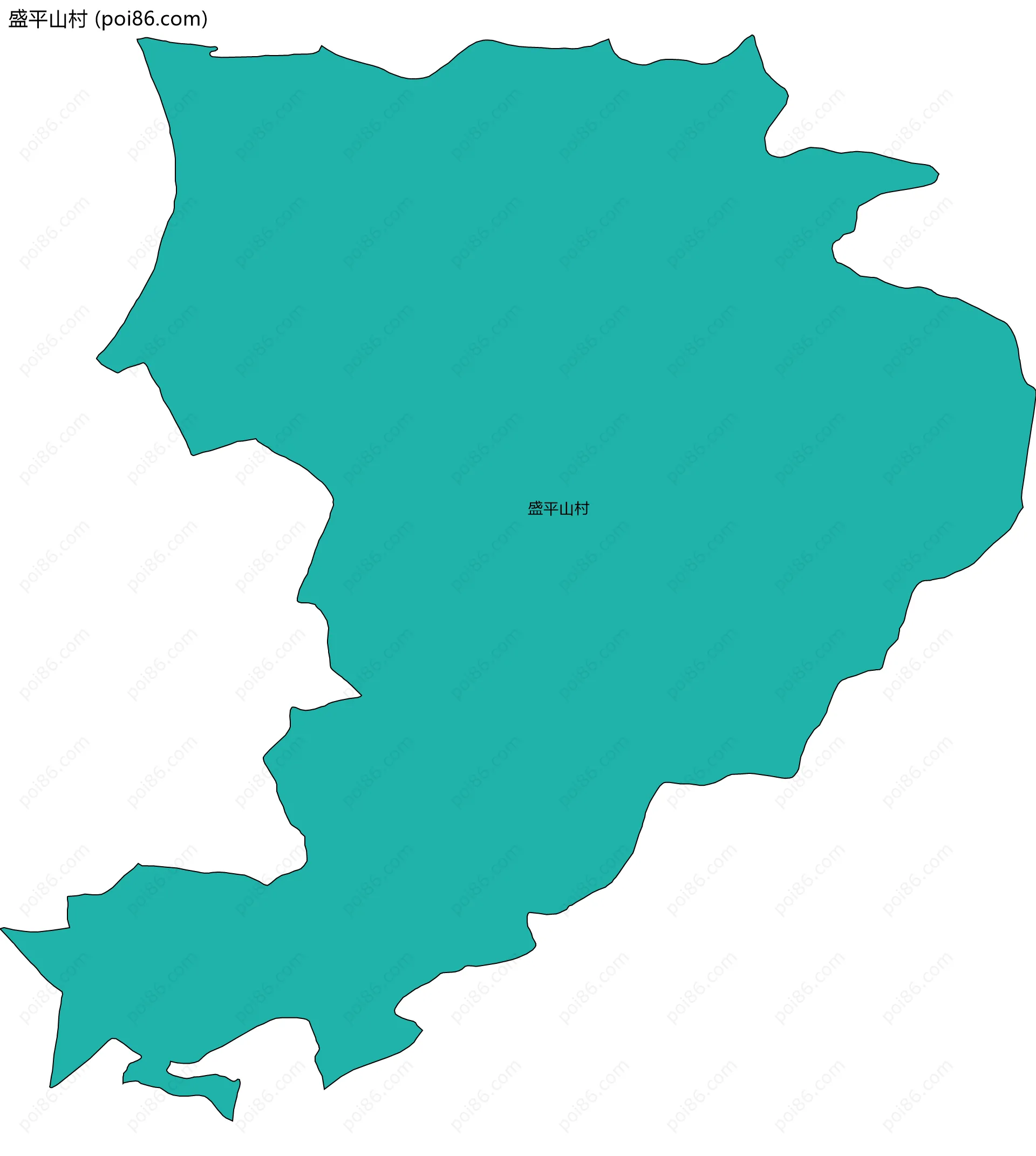 盛平山村边界地图