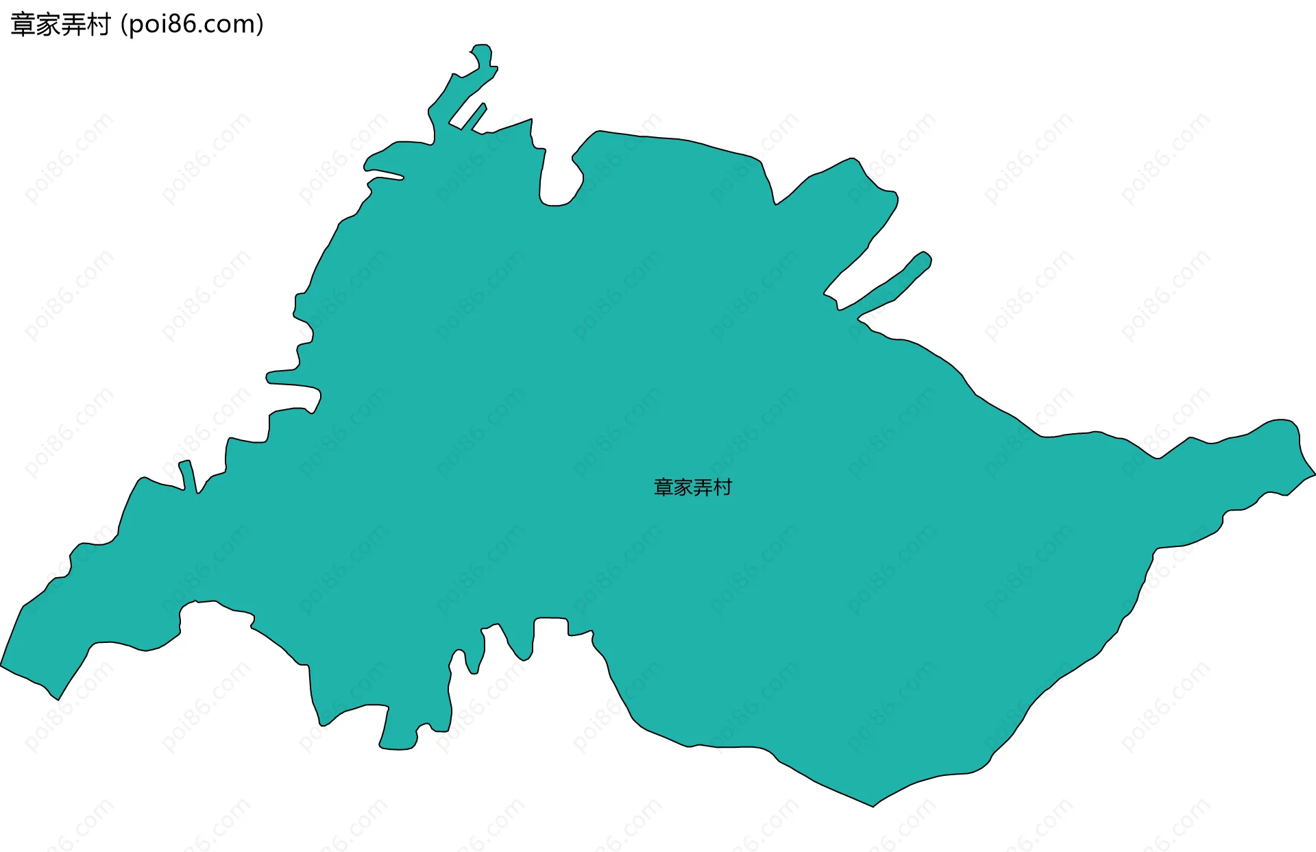 章家弄村边界地图