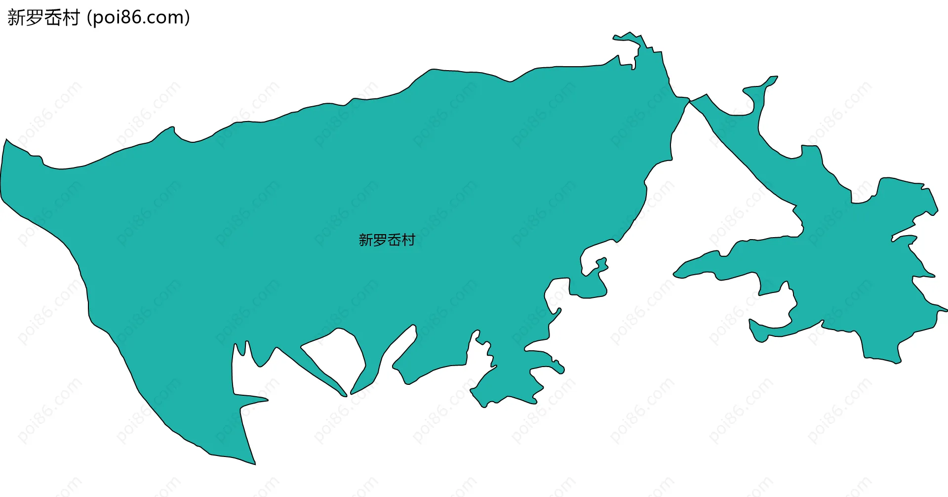 新罗岙村边界地图