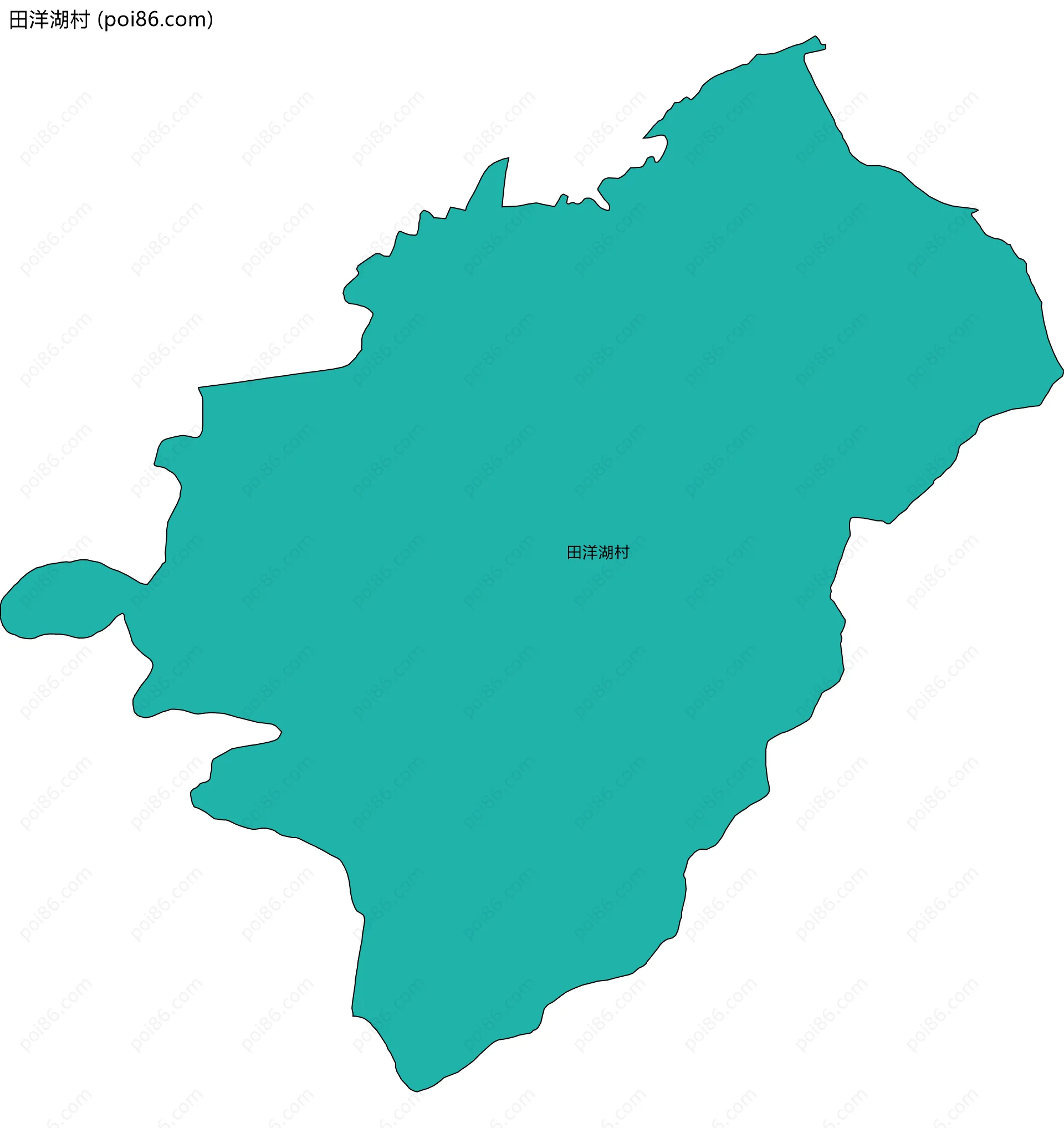 田洋湖村边界地图
