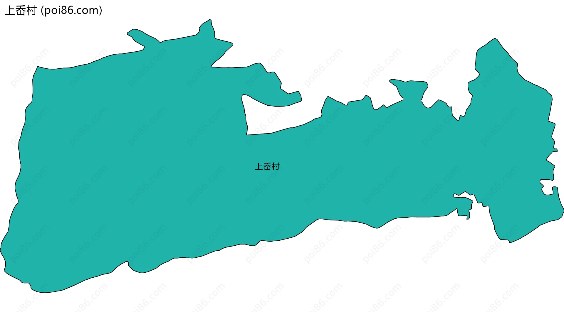 上岙村边界地图