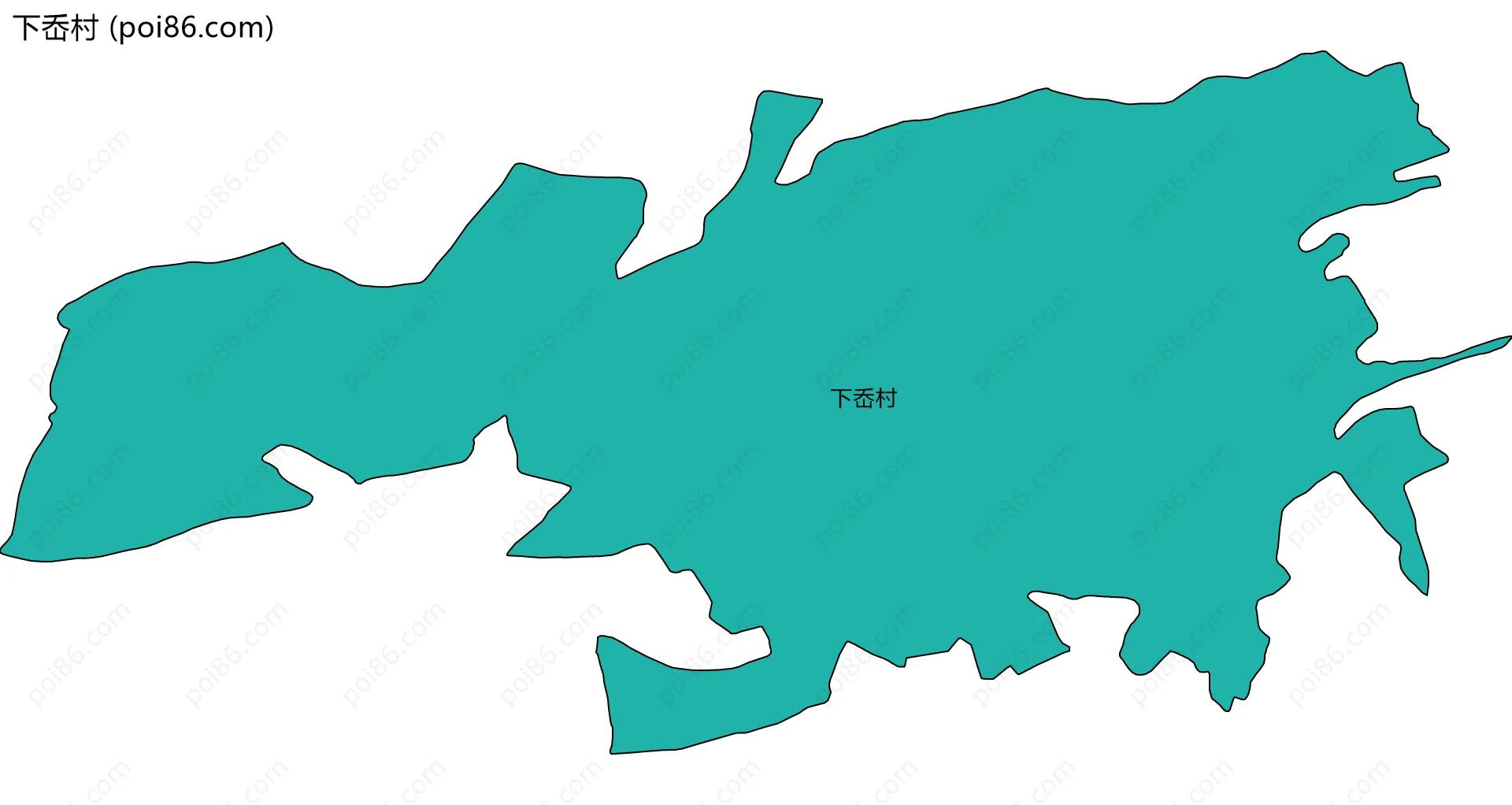 下岙村边界地图