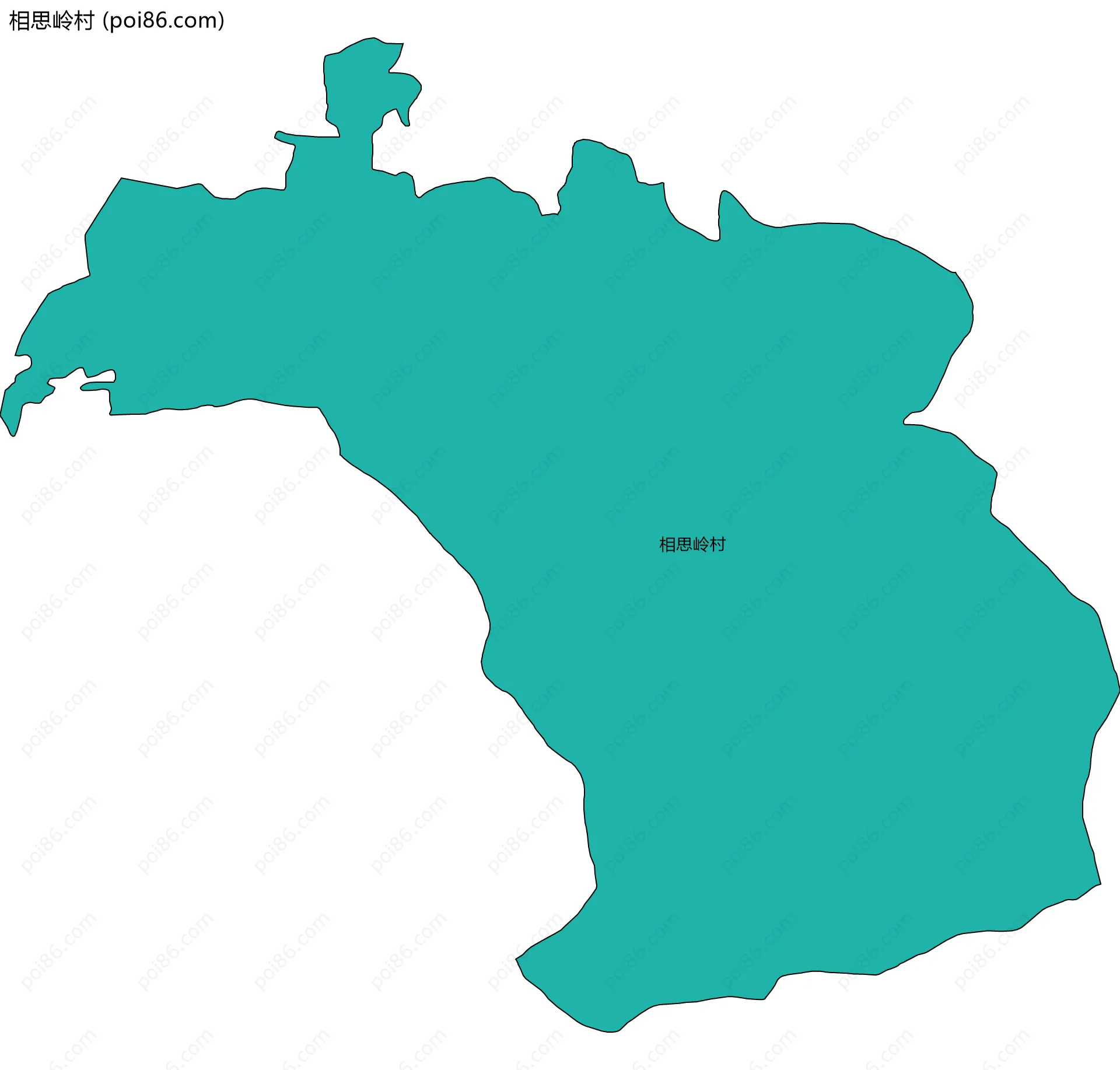 相思岭村边界地图