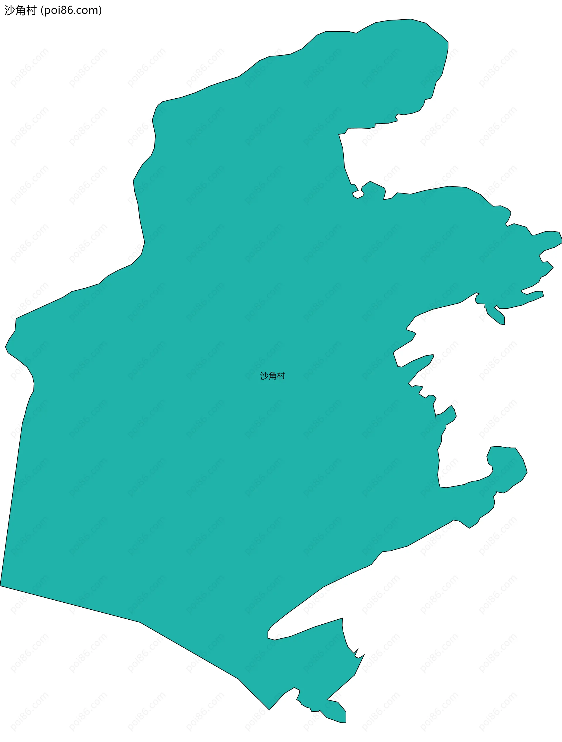 沙角村边界地图