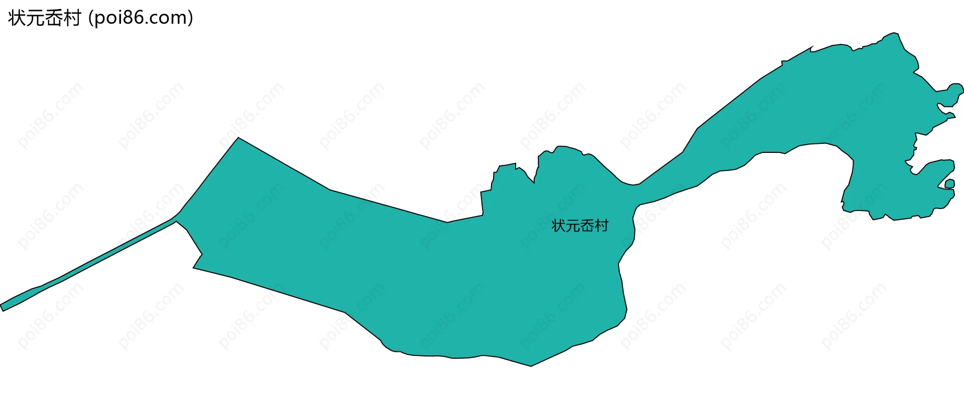 状元岙村边界地图