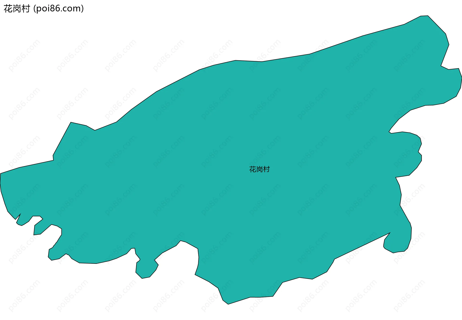 花岗村边界地图
