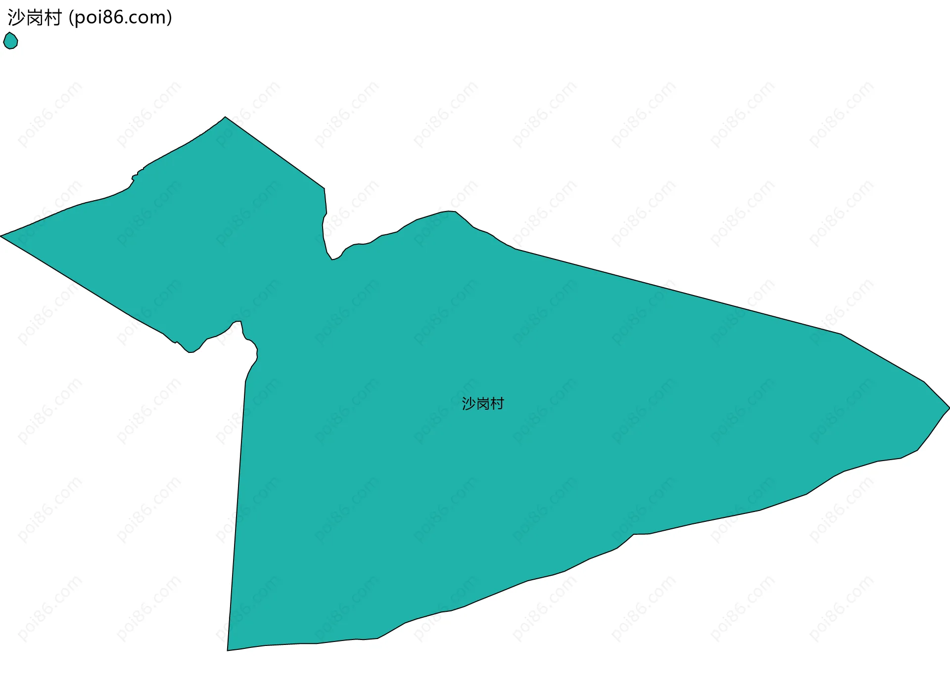 沙岗村边界地图