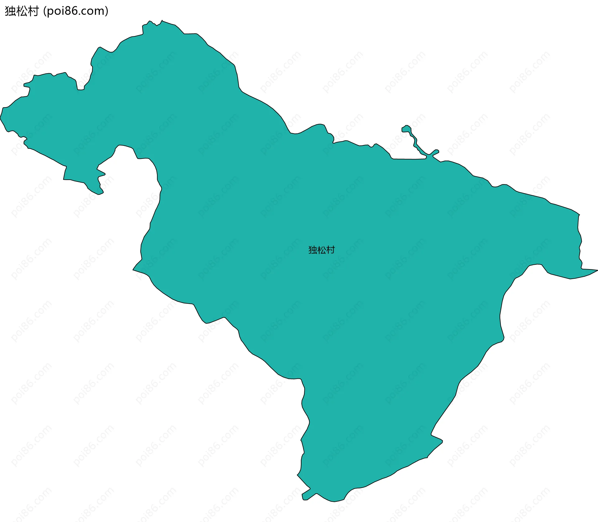独松村边界地图