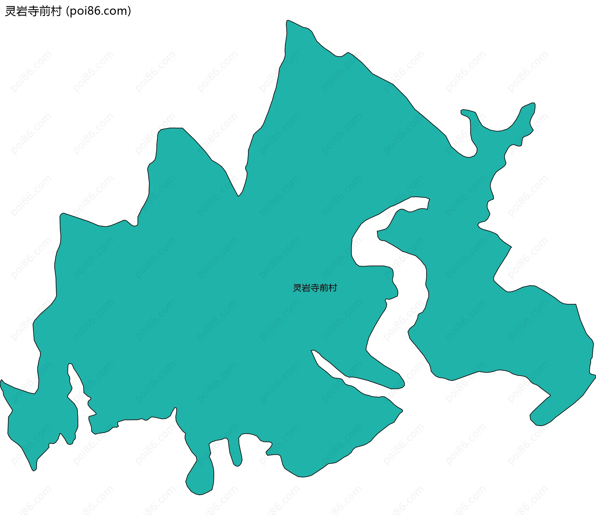 灵岩寺前村边界地图