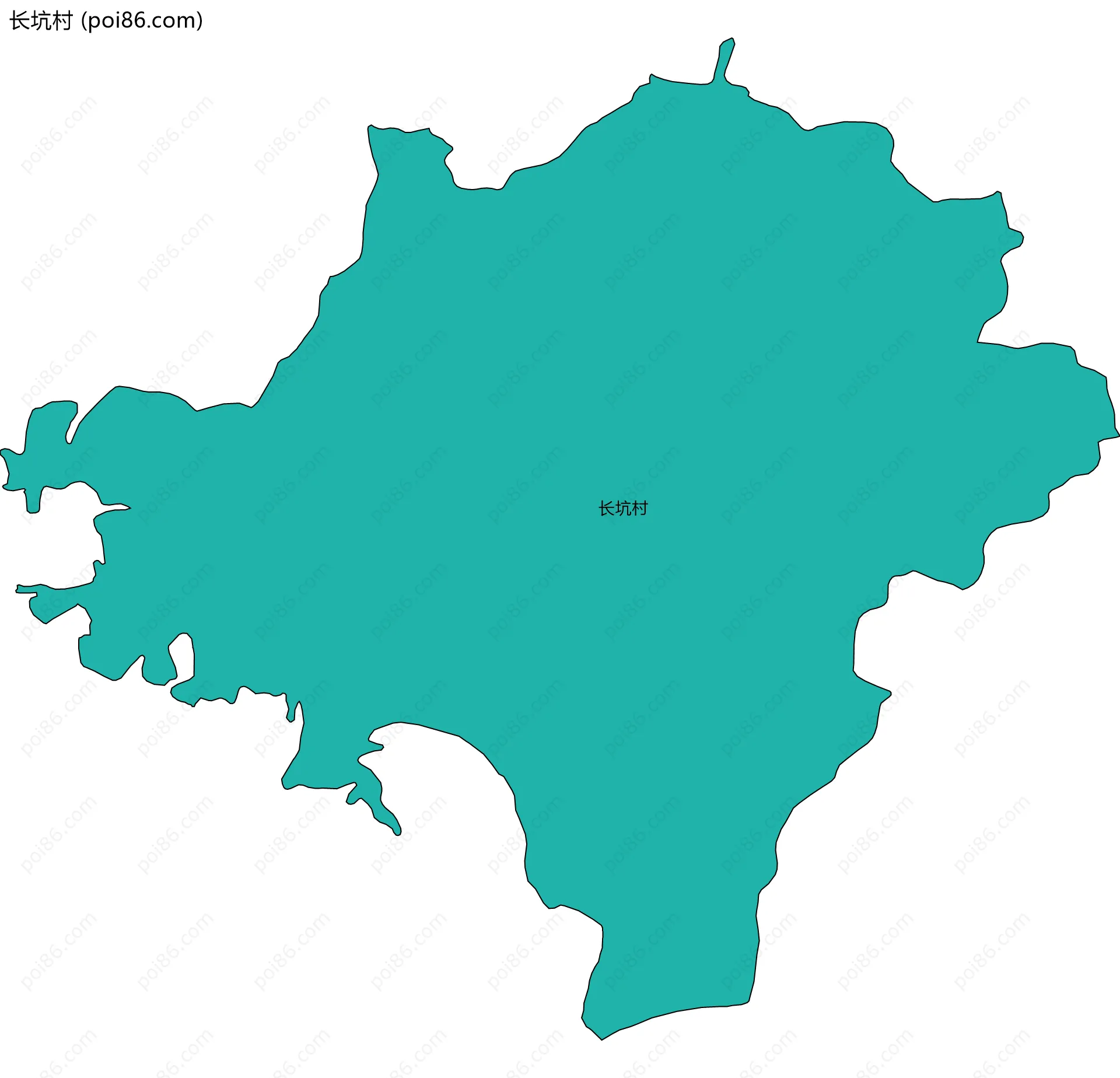 长坑村边界地图