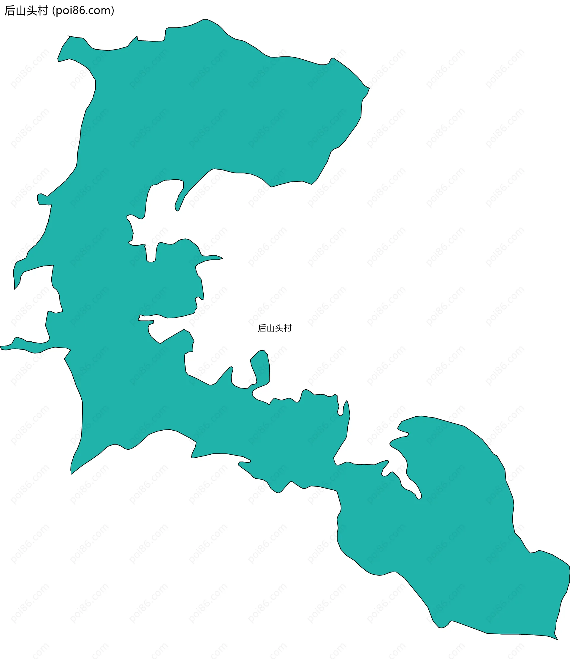 后山头村边界地图