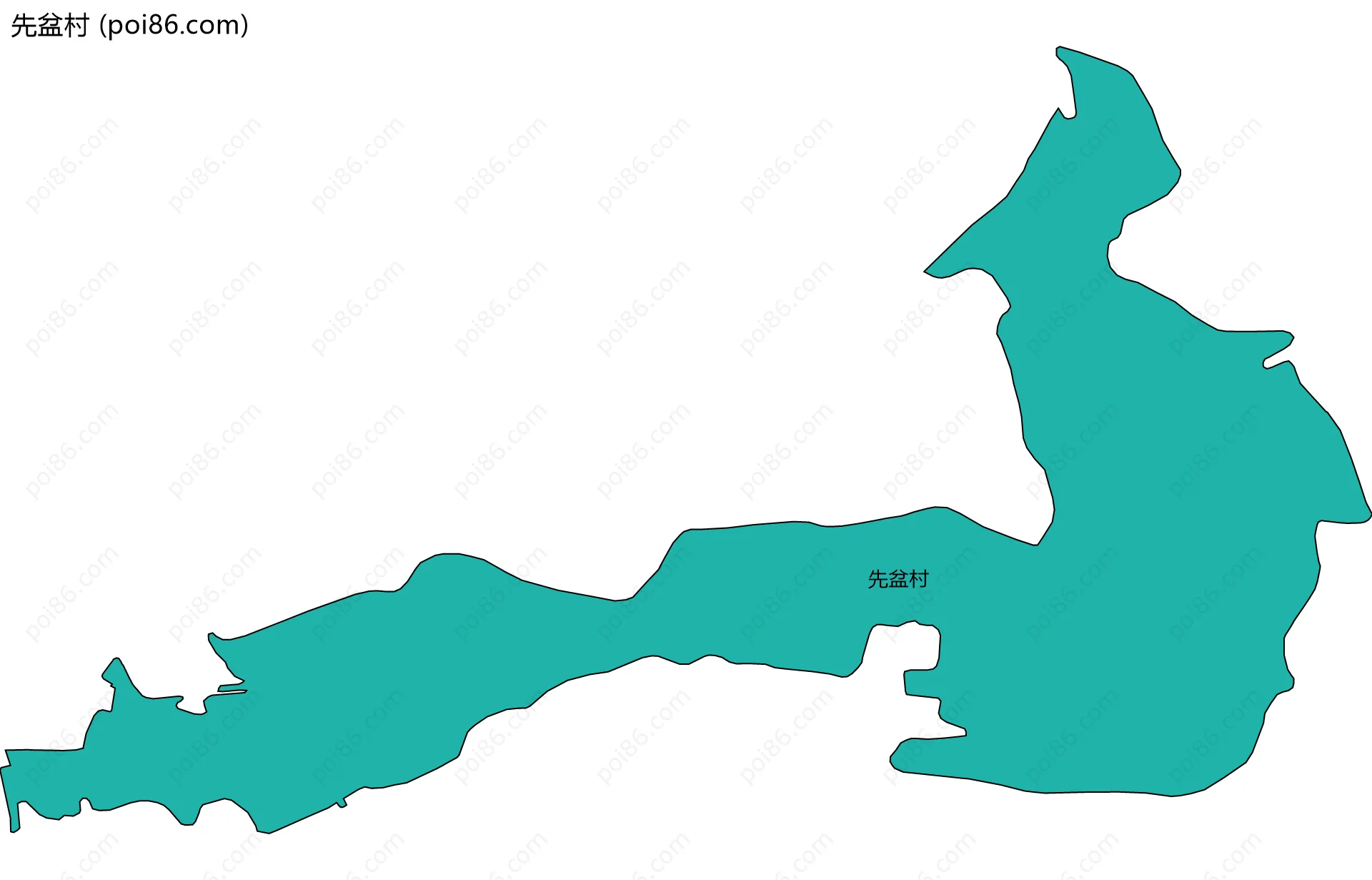 先盆村边界地图