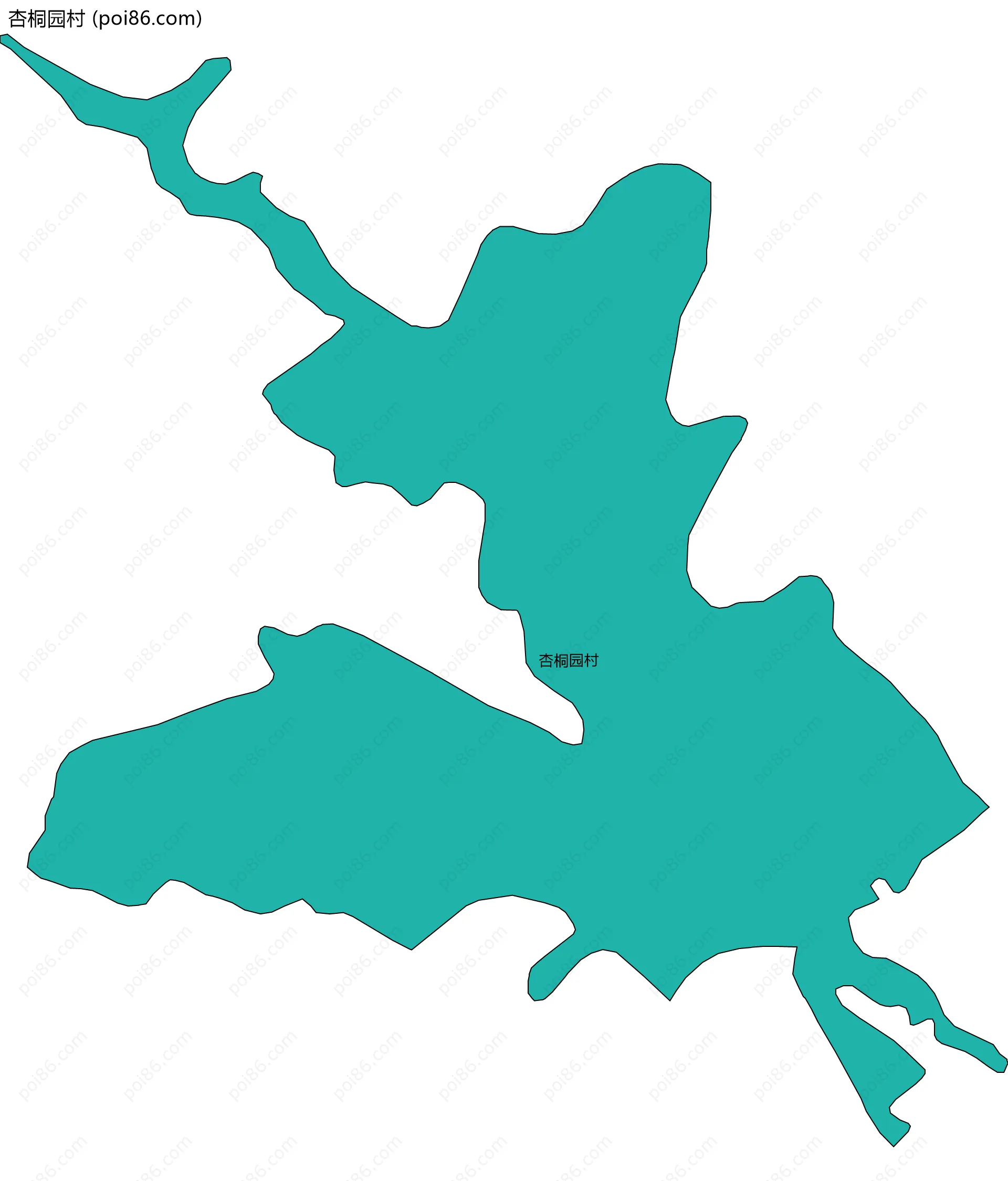 杏桐园村边界地图