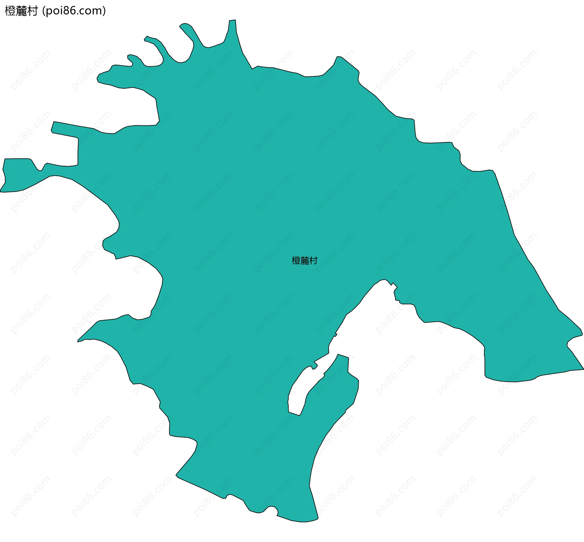 橙麓村边界地图