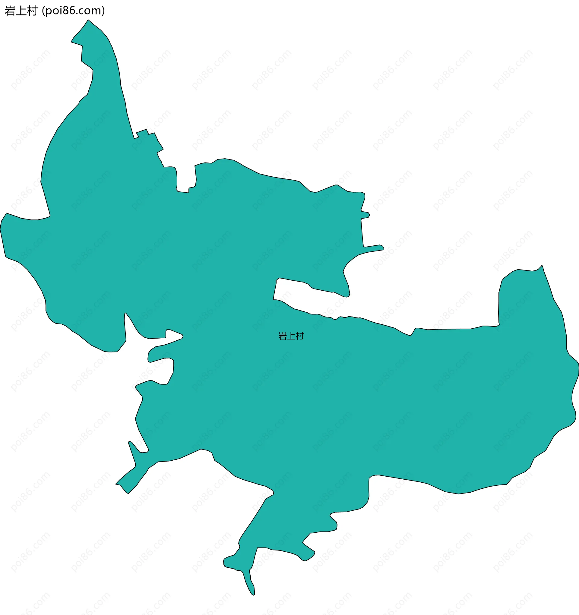 岩上村边界地图
