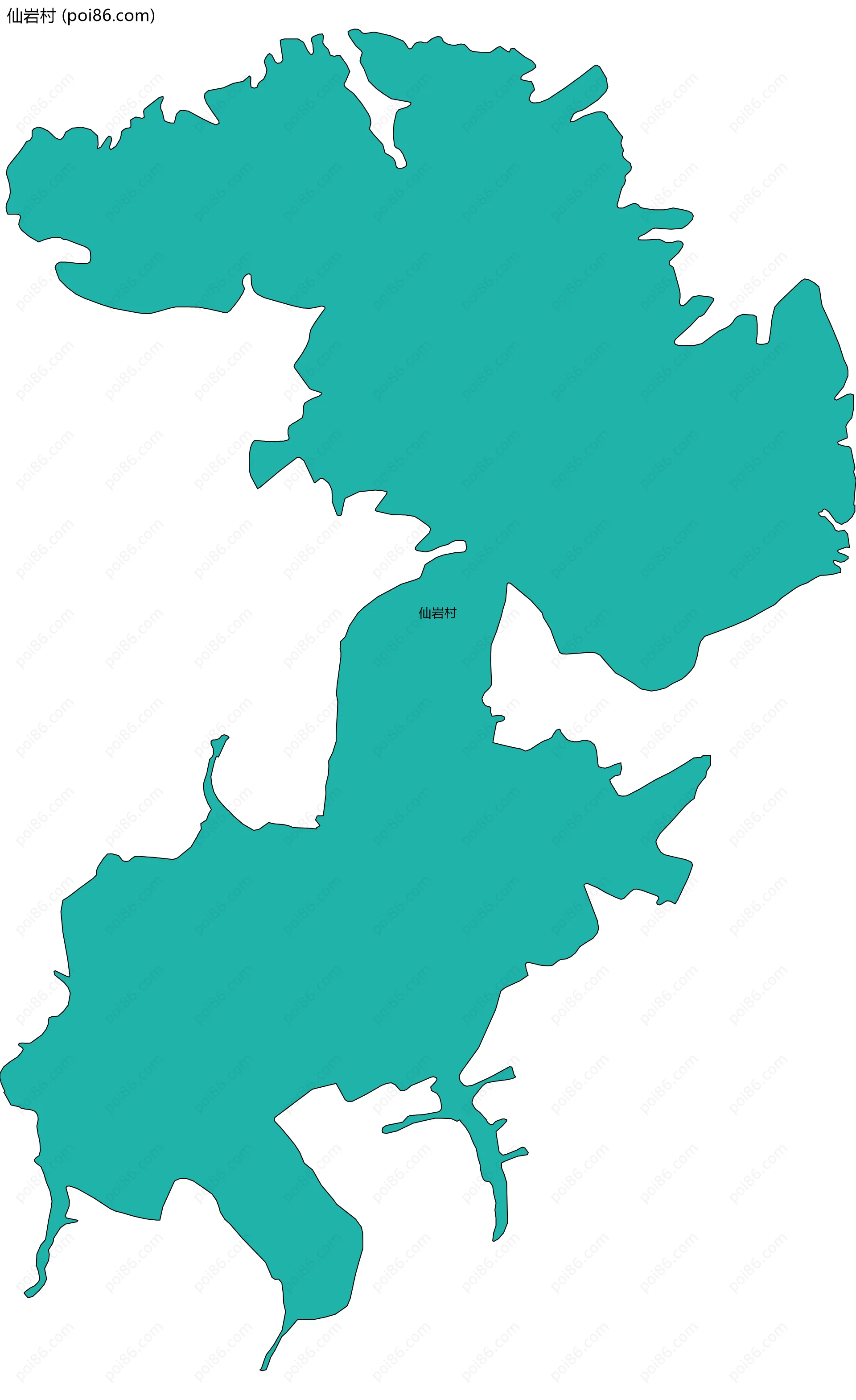 仙岩村边界地图