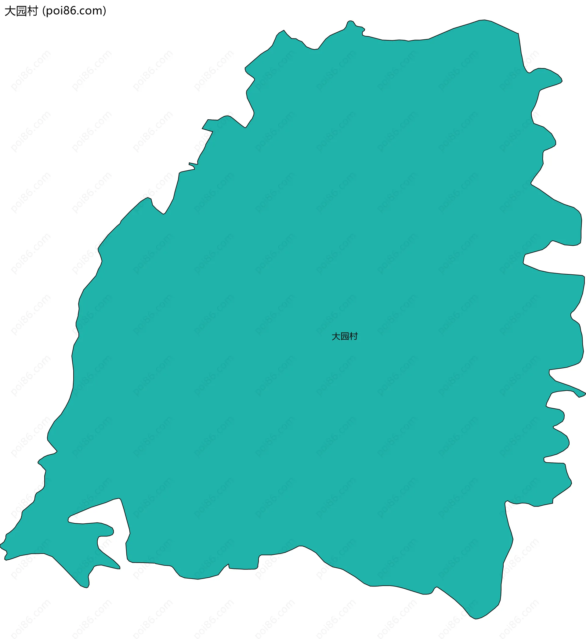 大园村边界地图