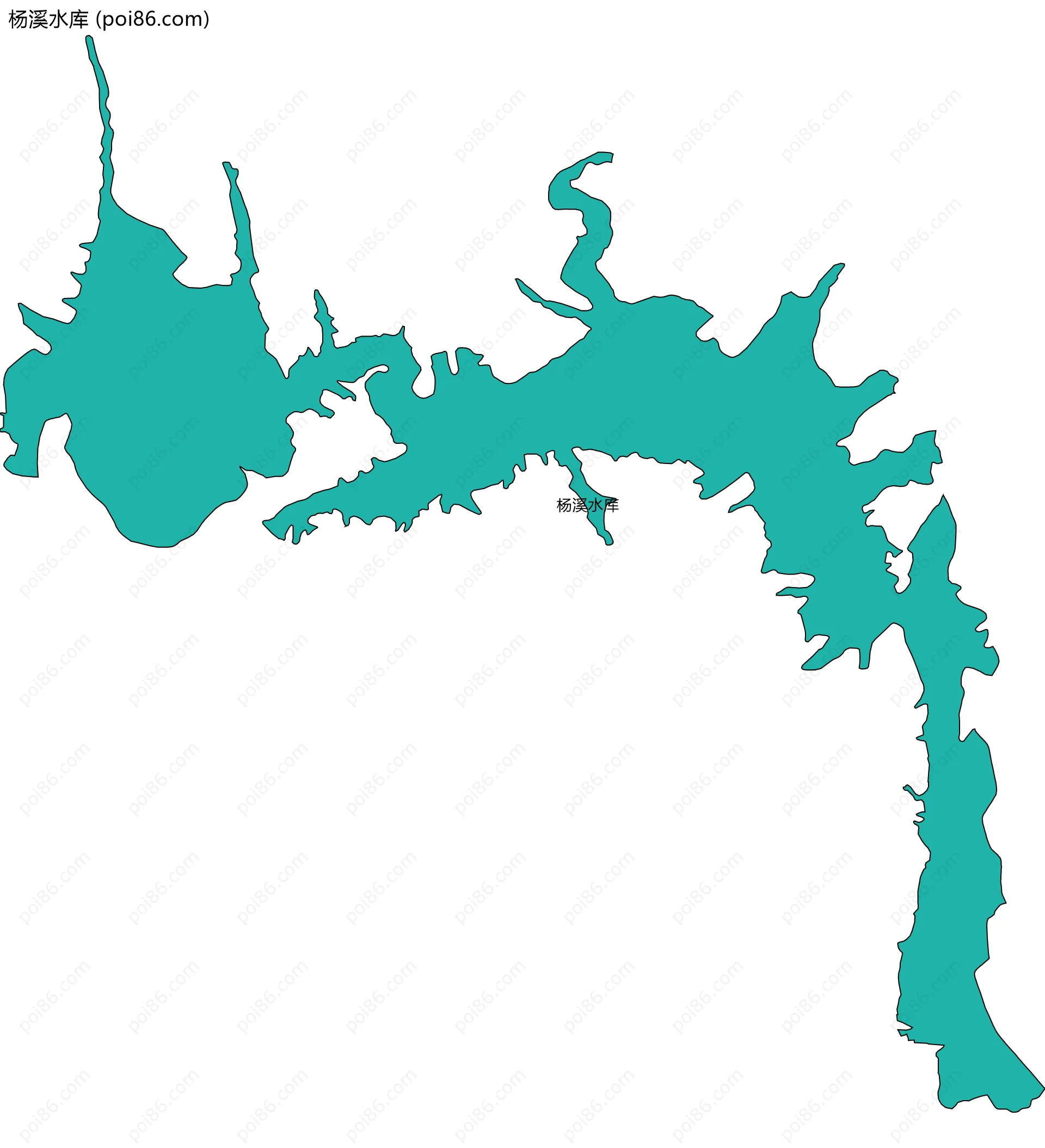杨溪水库边界地图
