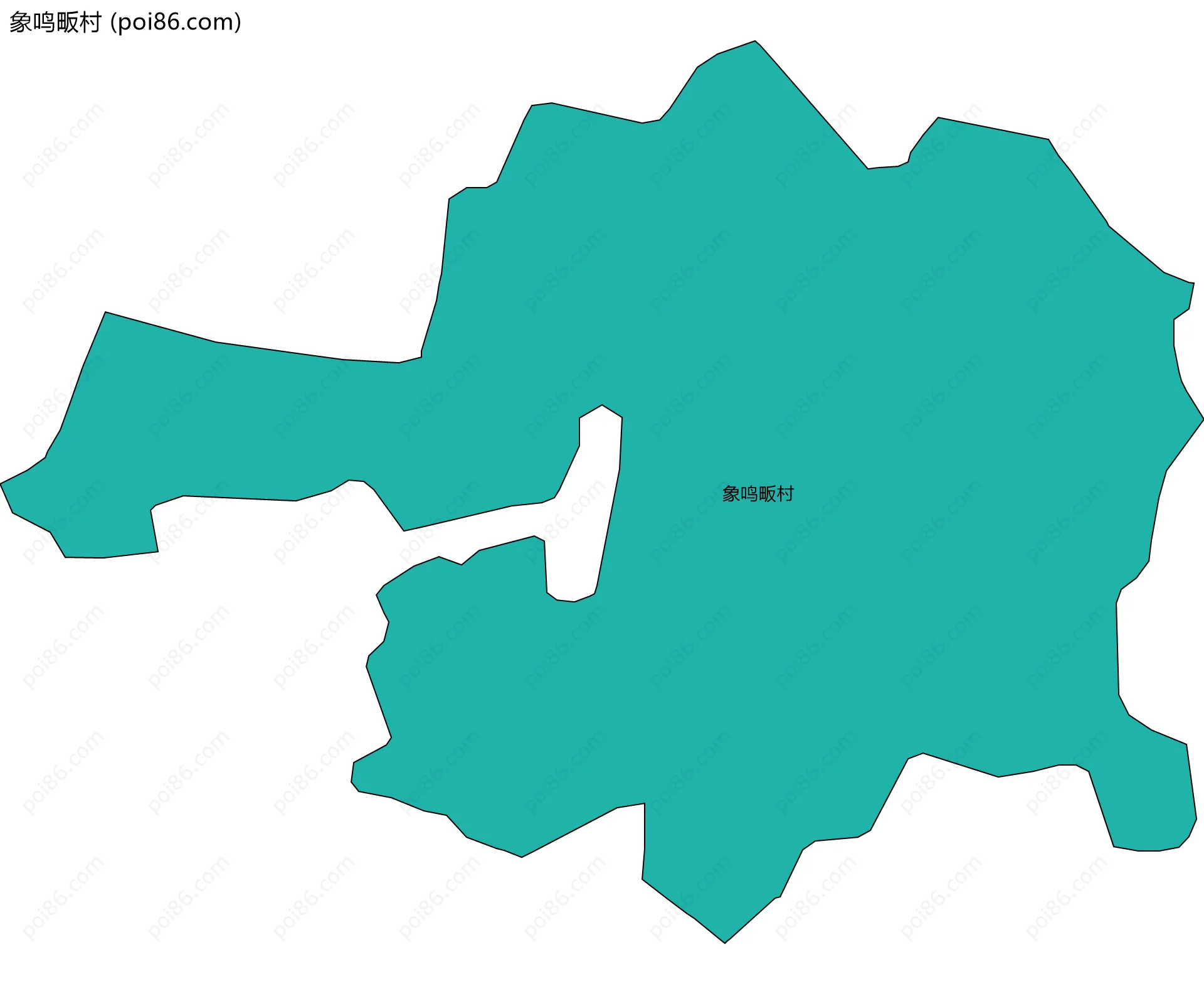 象鸣畈村边界地图