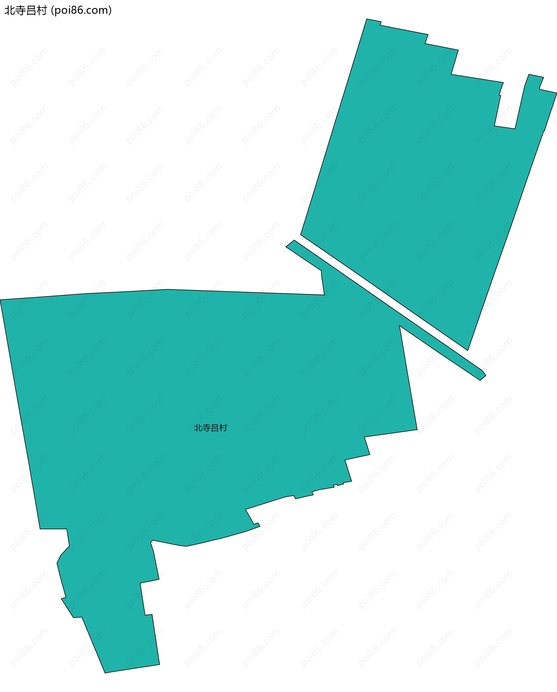 北寺吕村边界地图