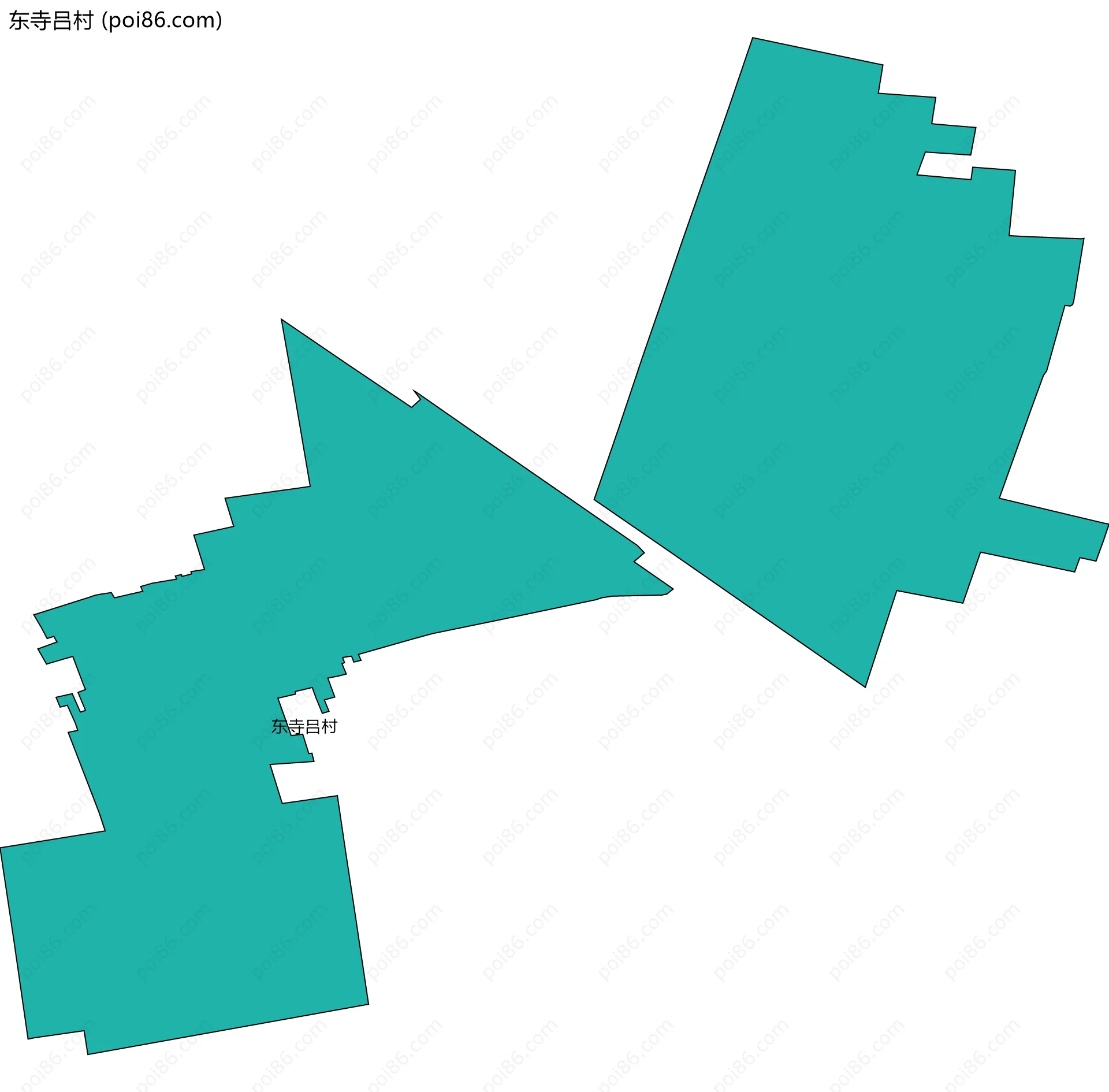 东寺吕村边界地图