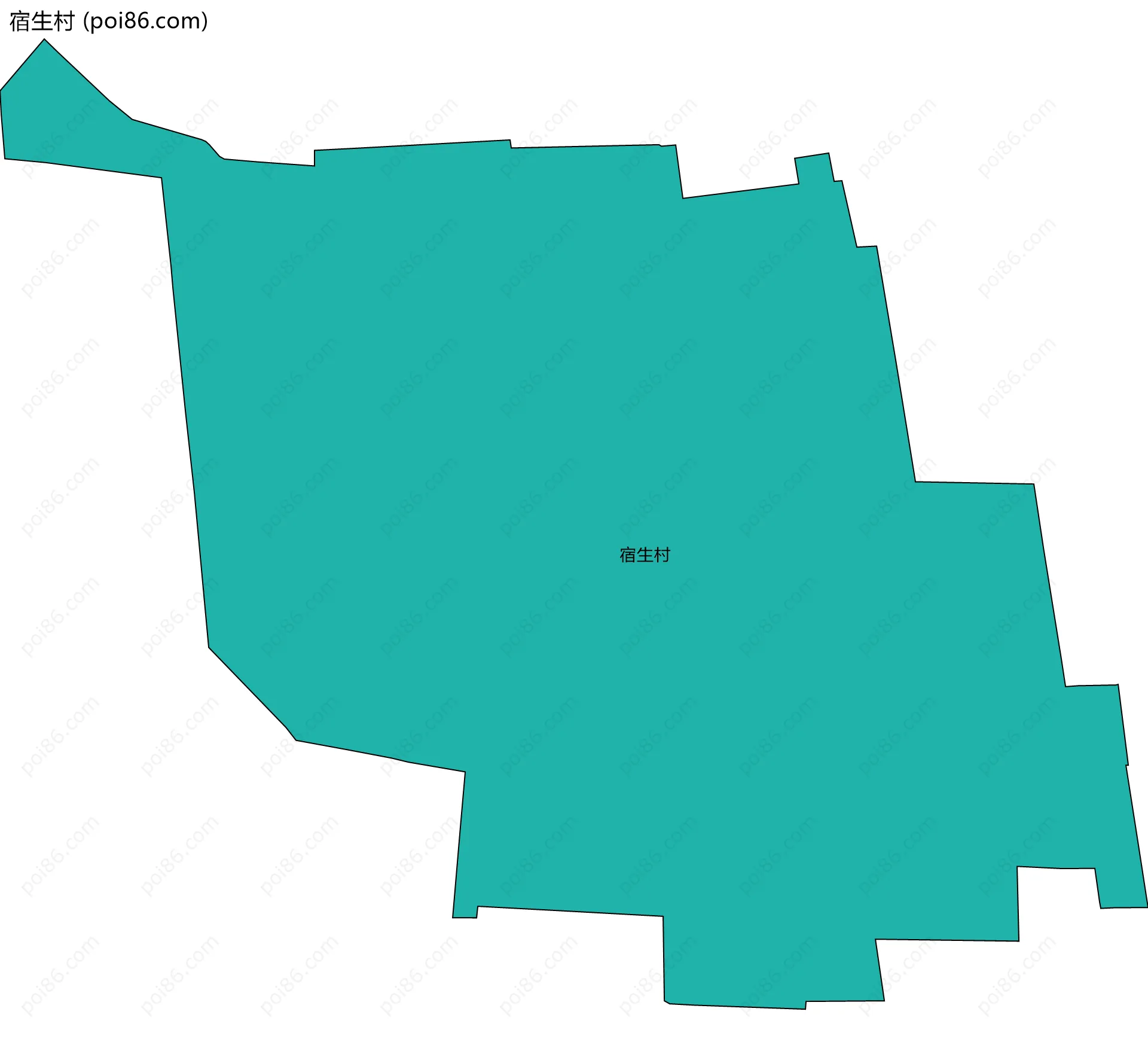 宿生村边界地图
