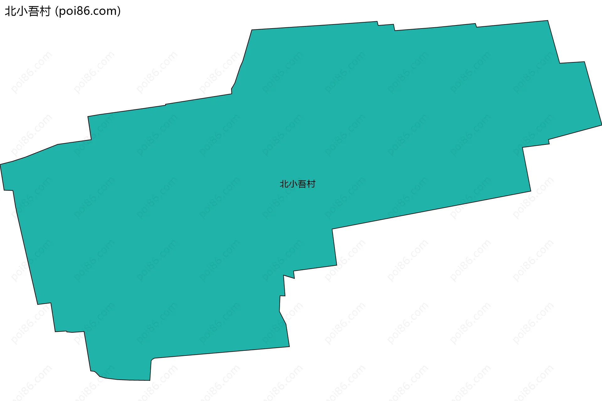 北小吾村边界地图
