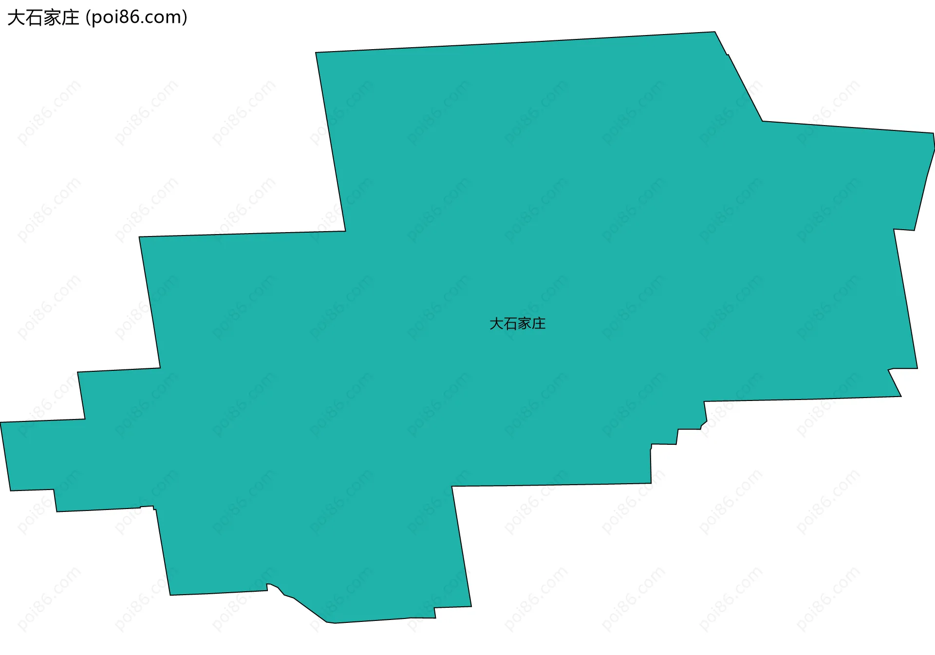 大石家庄边界地图
