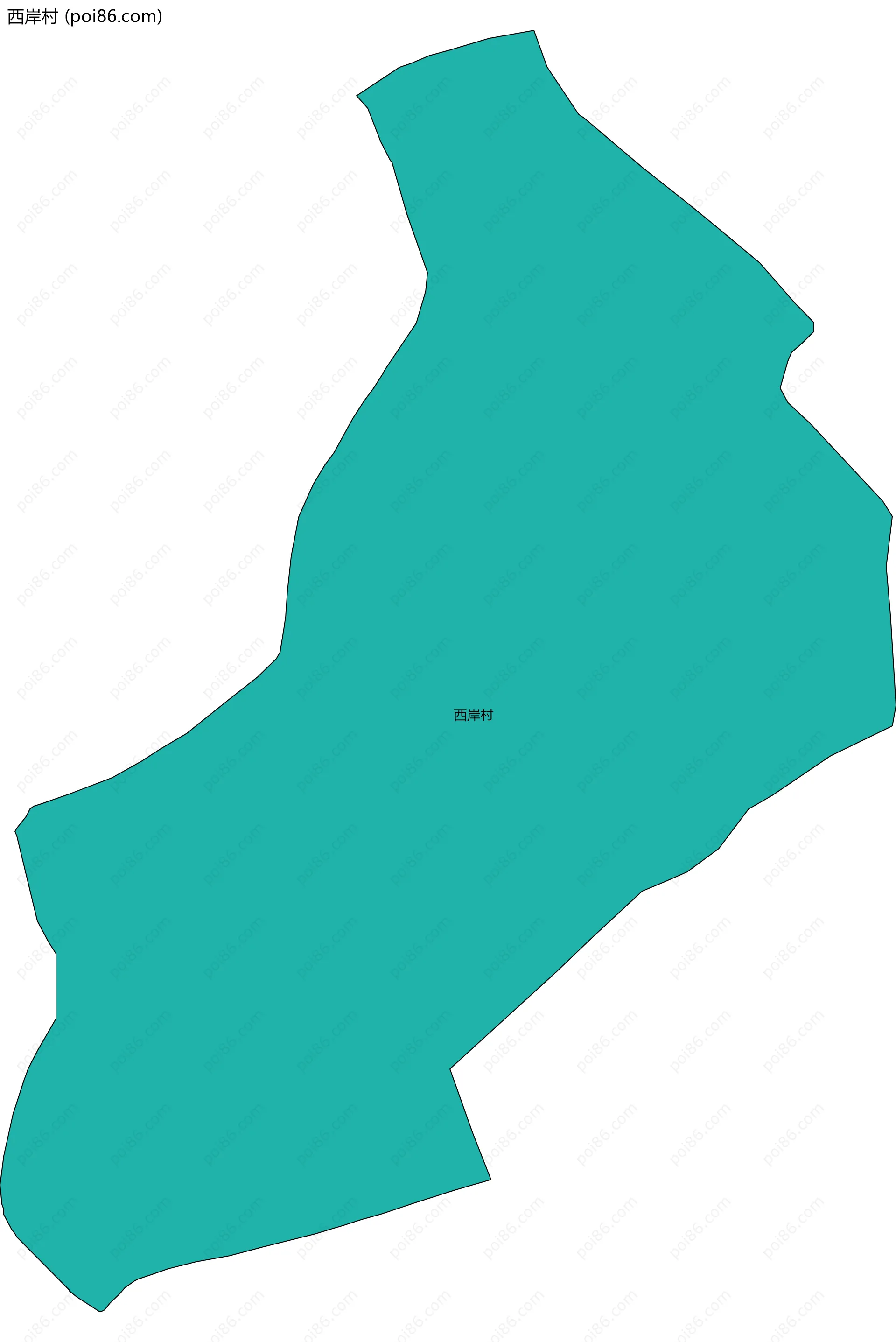 西岸村边界地图