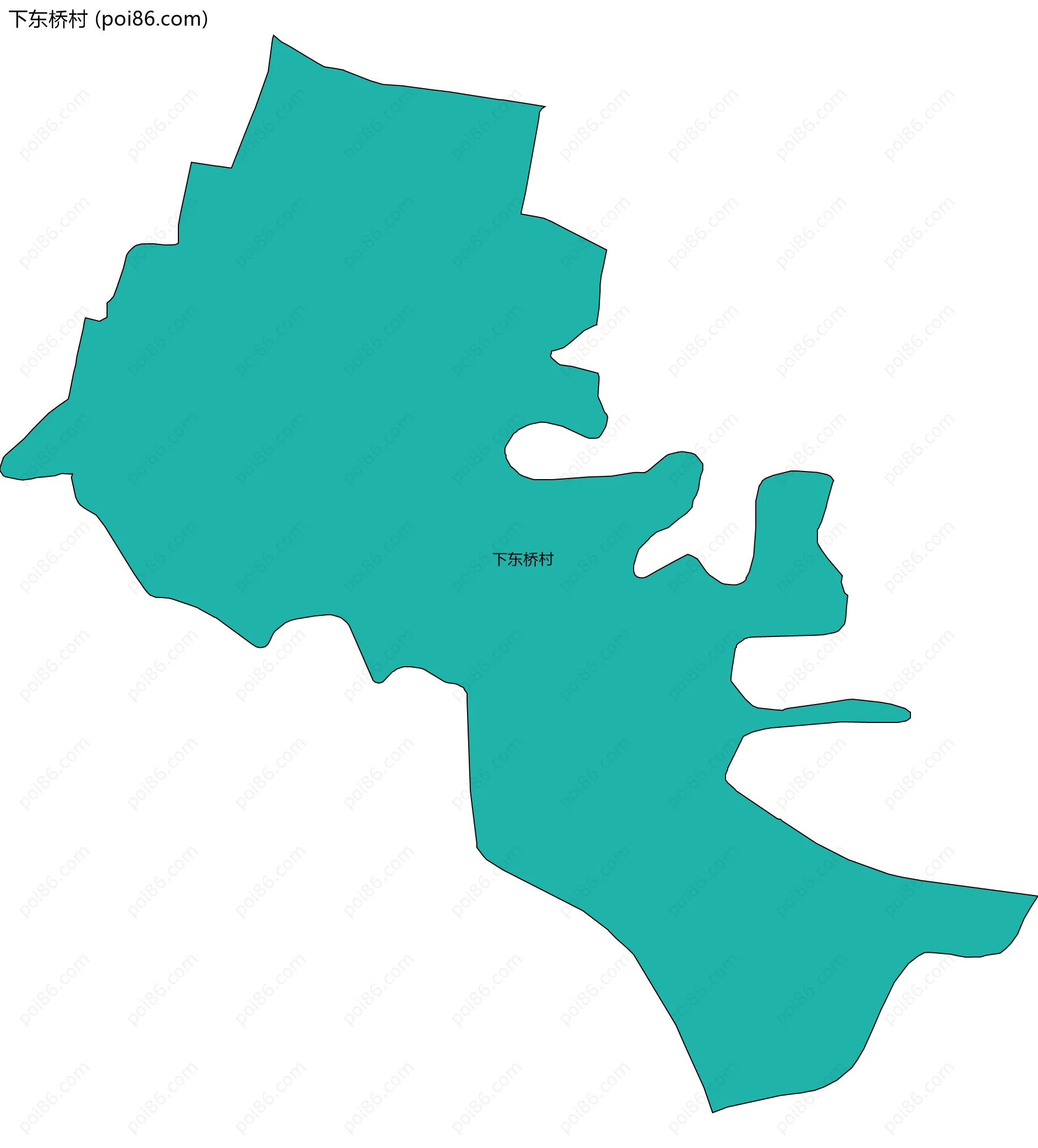 下东桥村边界地图