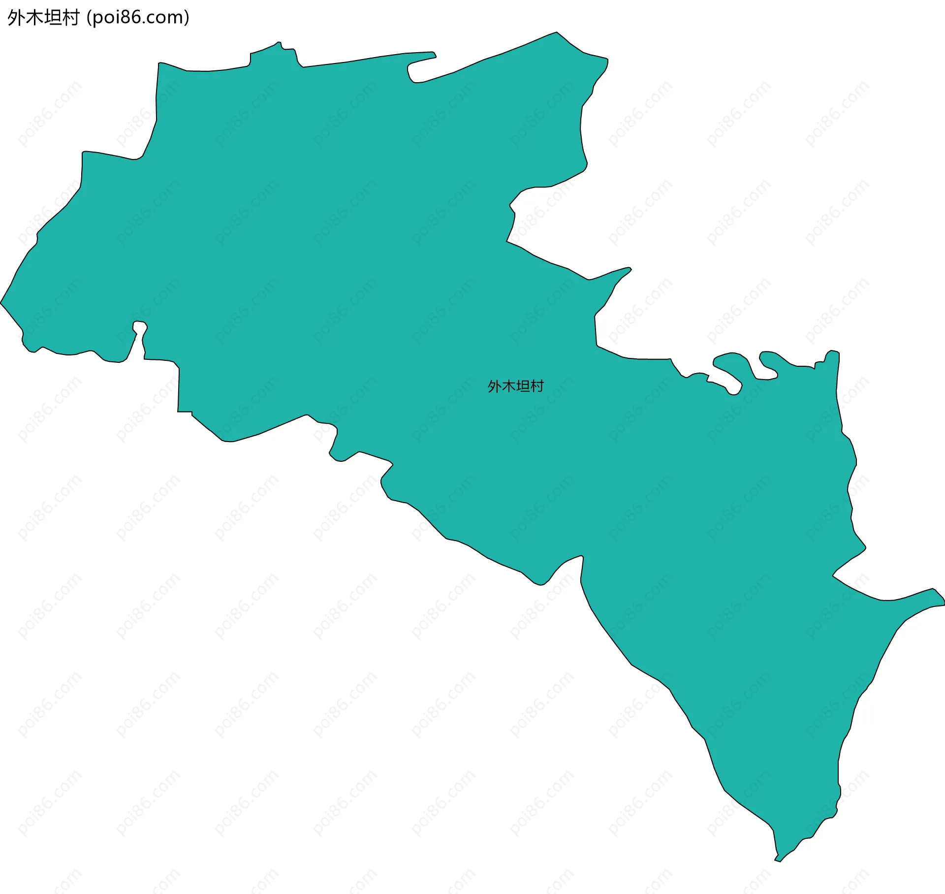 外木坦村边界地图