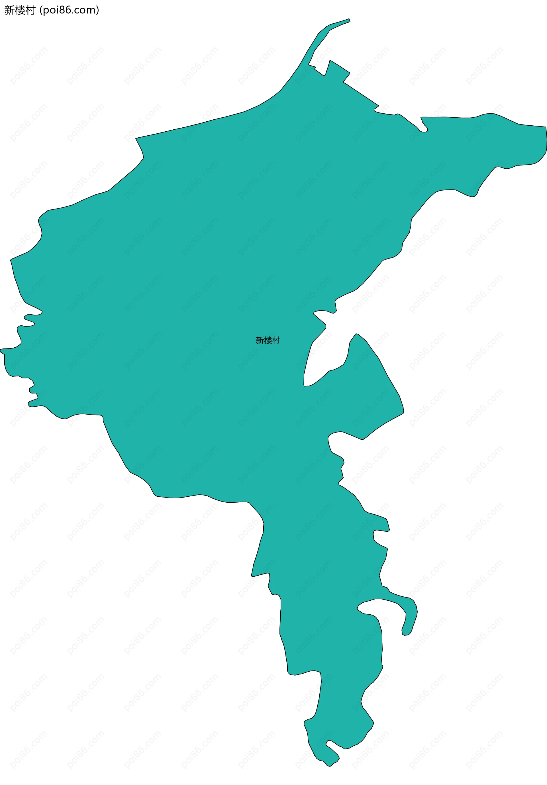 新楼村边界地图