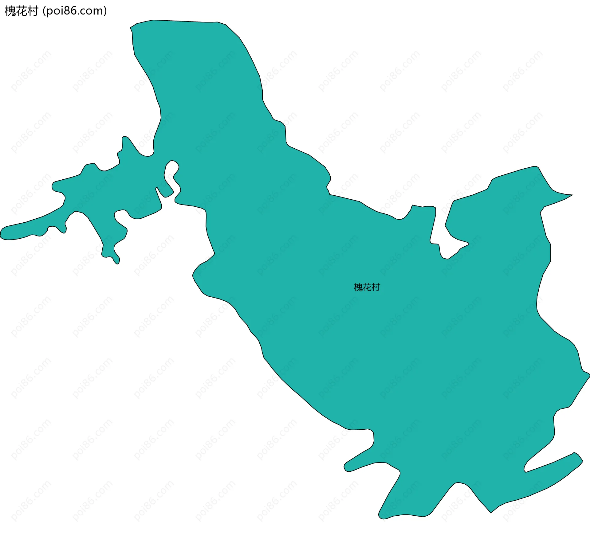 槐花村边界地图