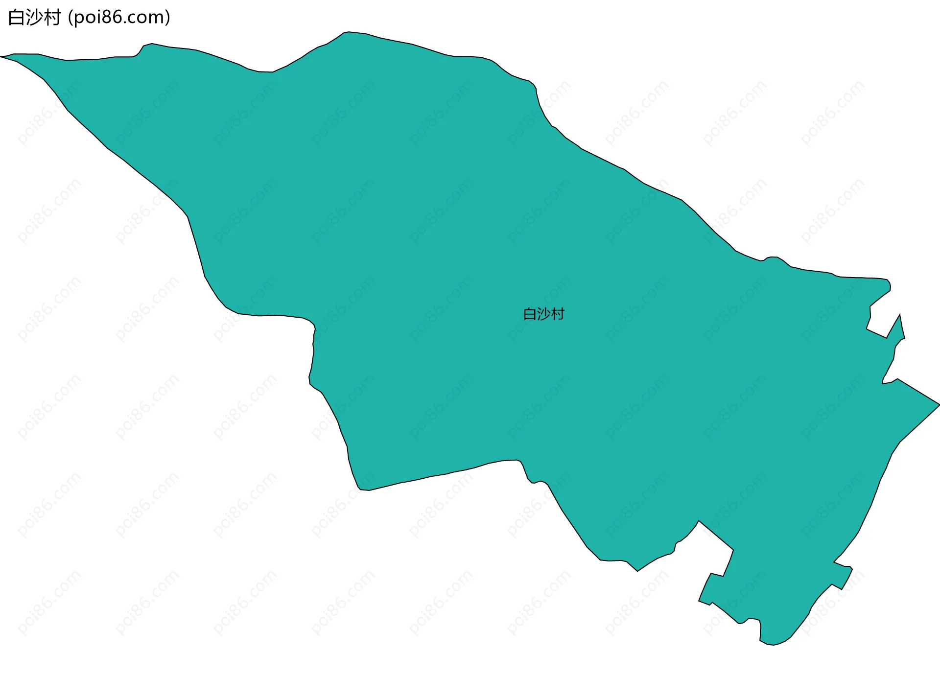 白沙村边界地图