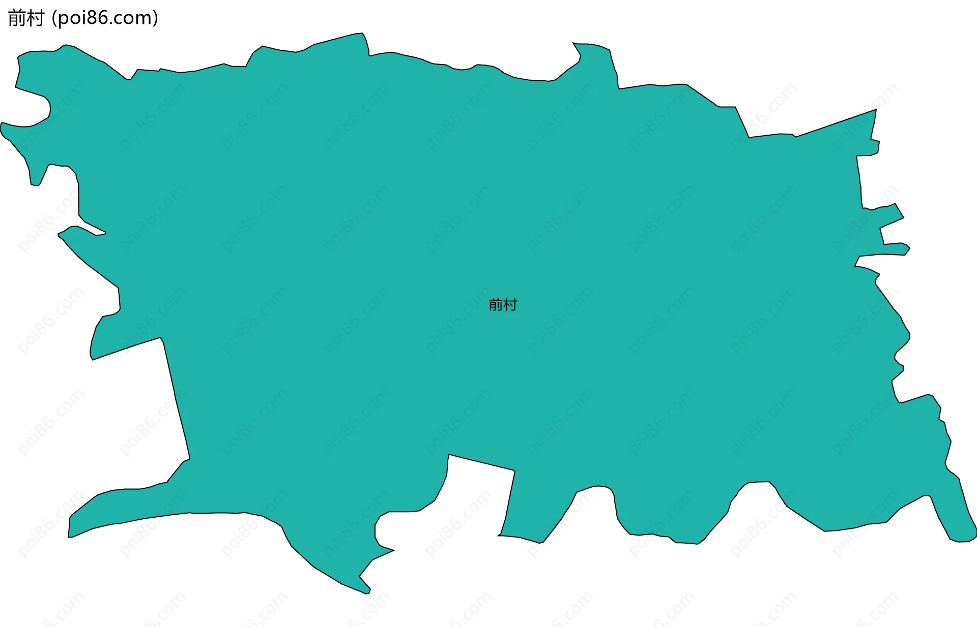 前村边界地图