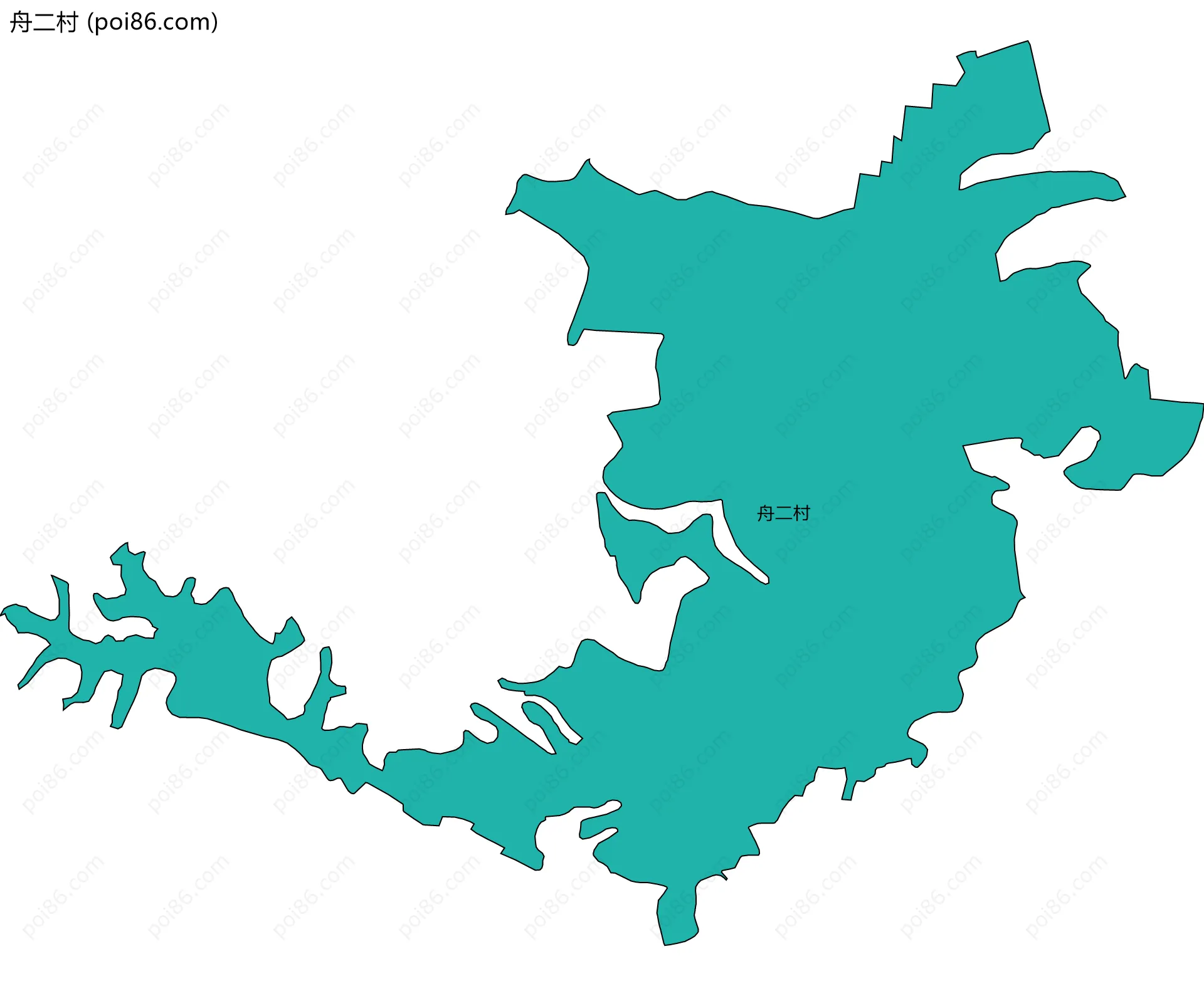 舟二村边界地图