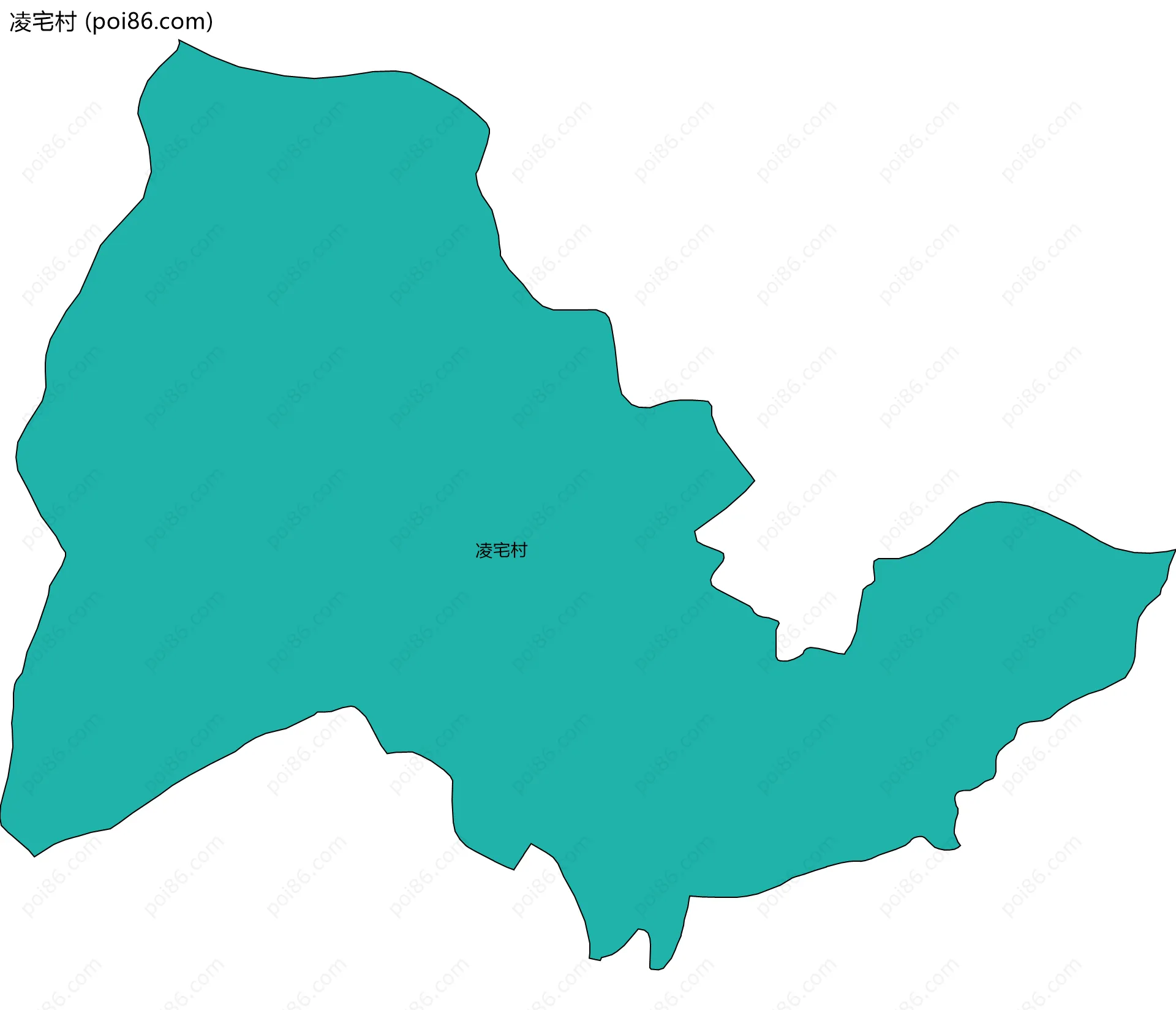 凌宅村边界地图