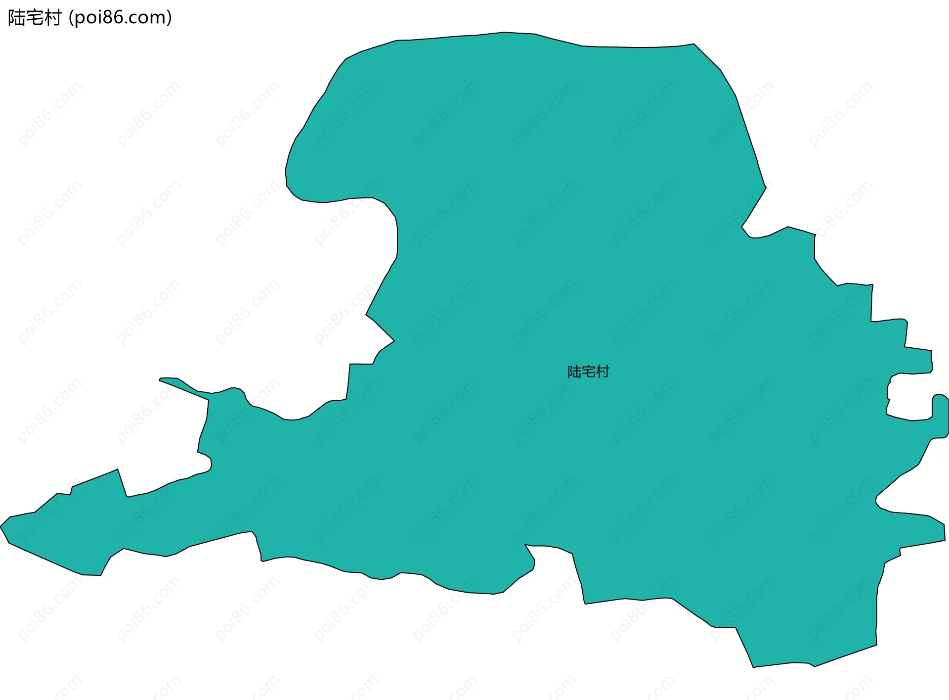 陆宅村边界地图