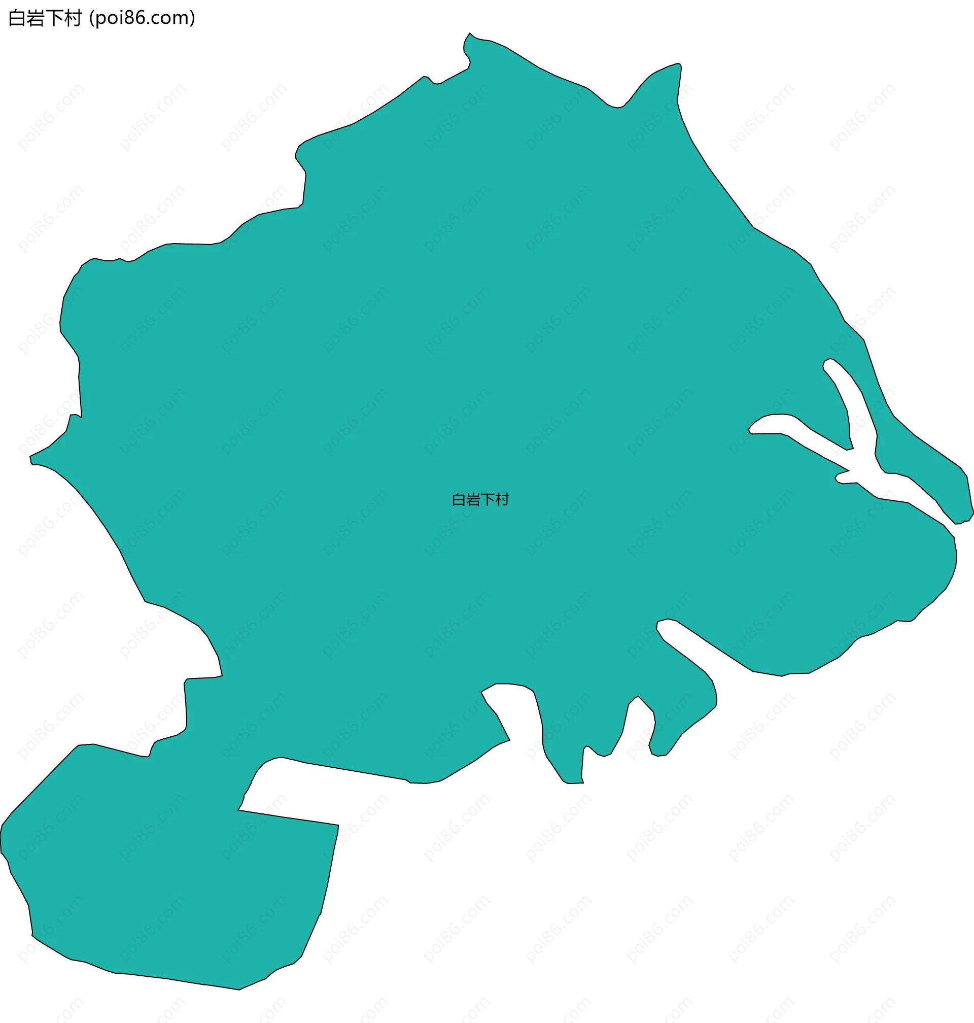 白岩下村边界地图