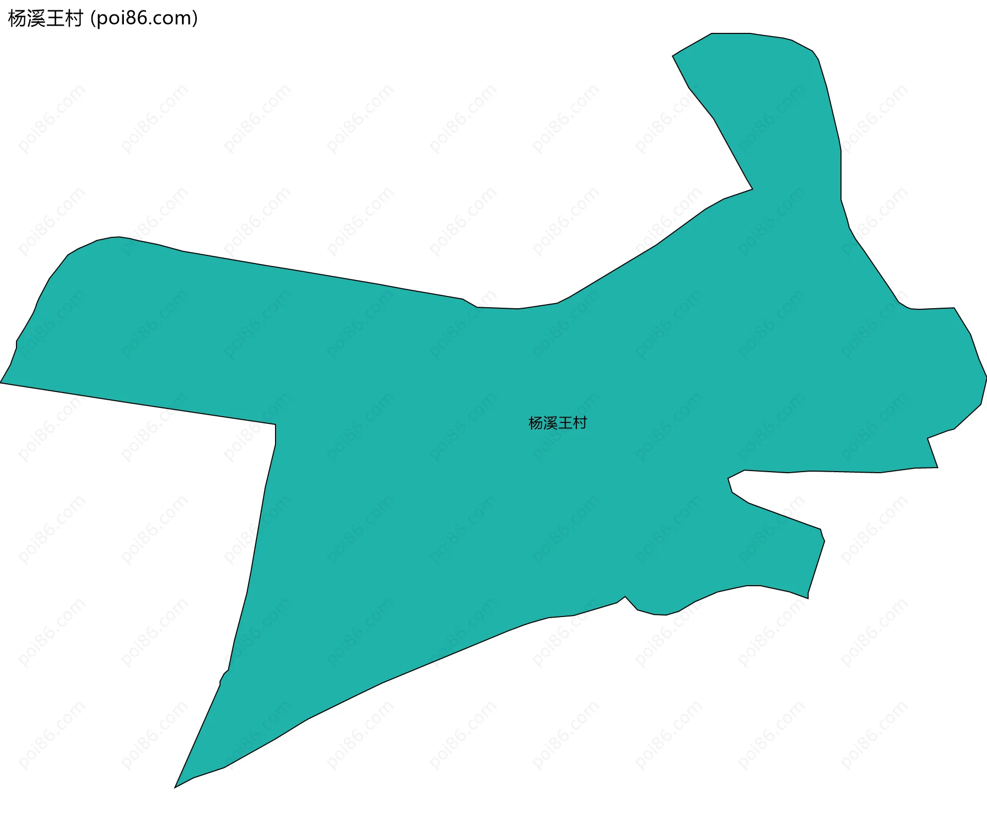 杨溪王村边界地图