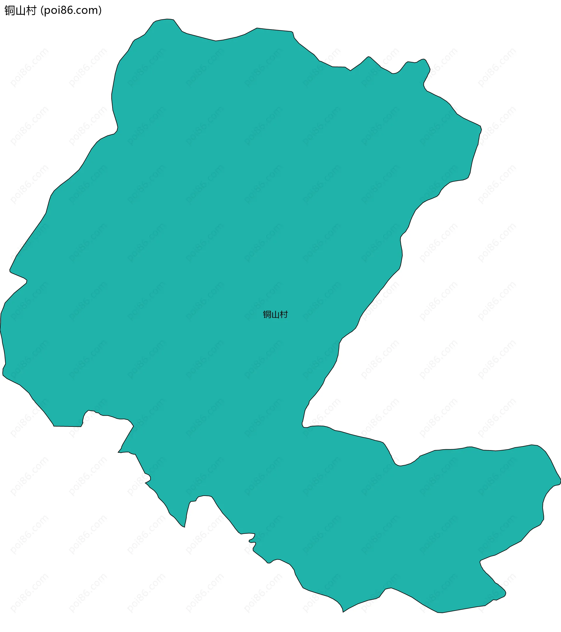 铜山村边界地图