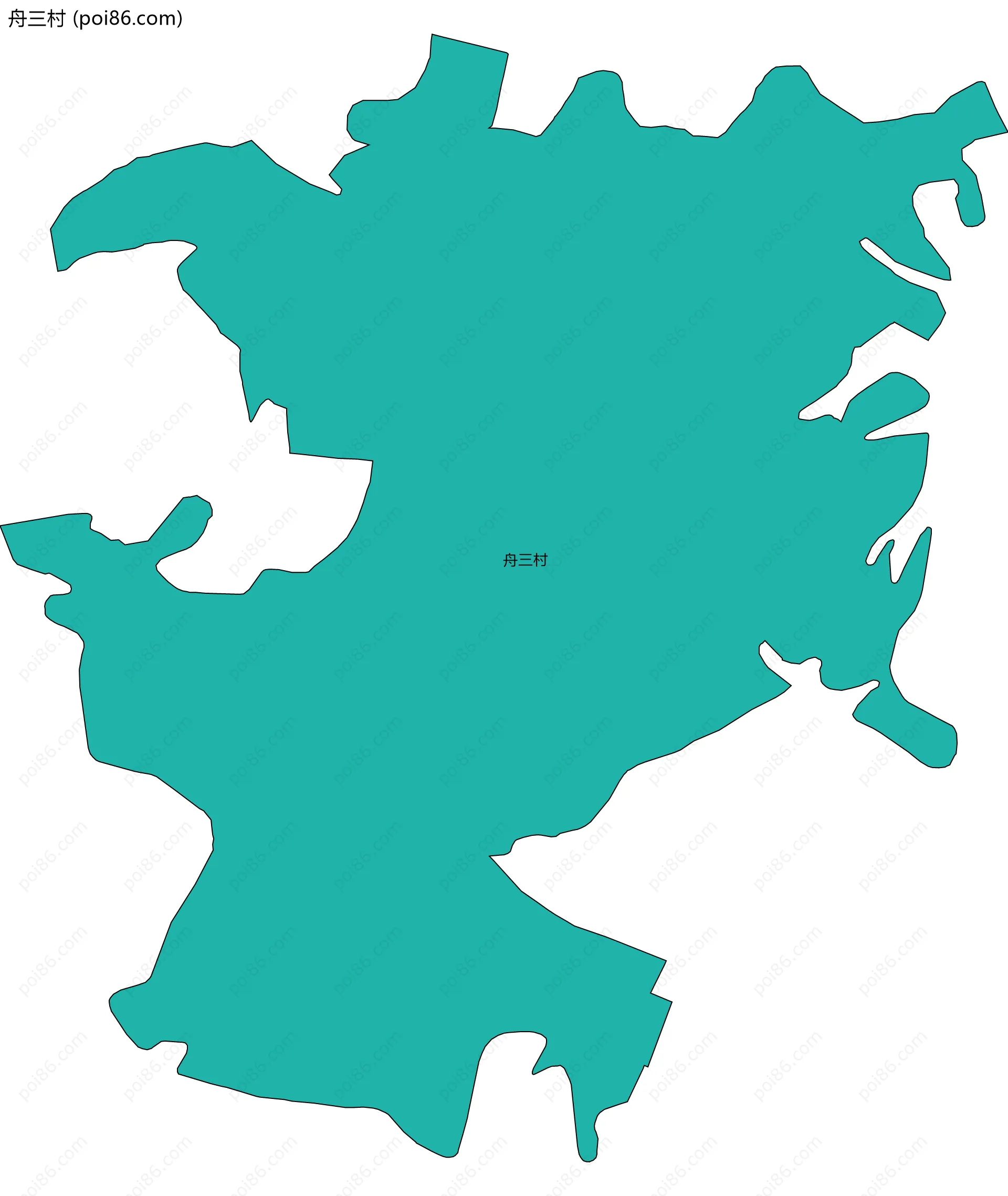 舟三村边界地图