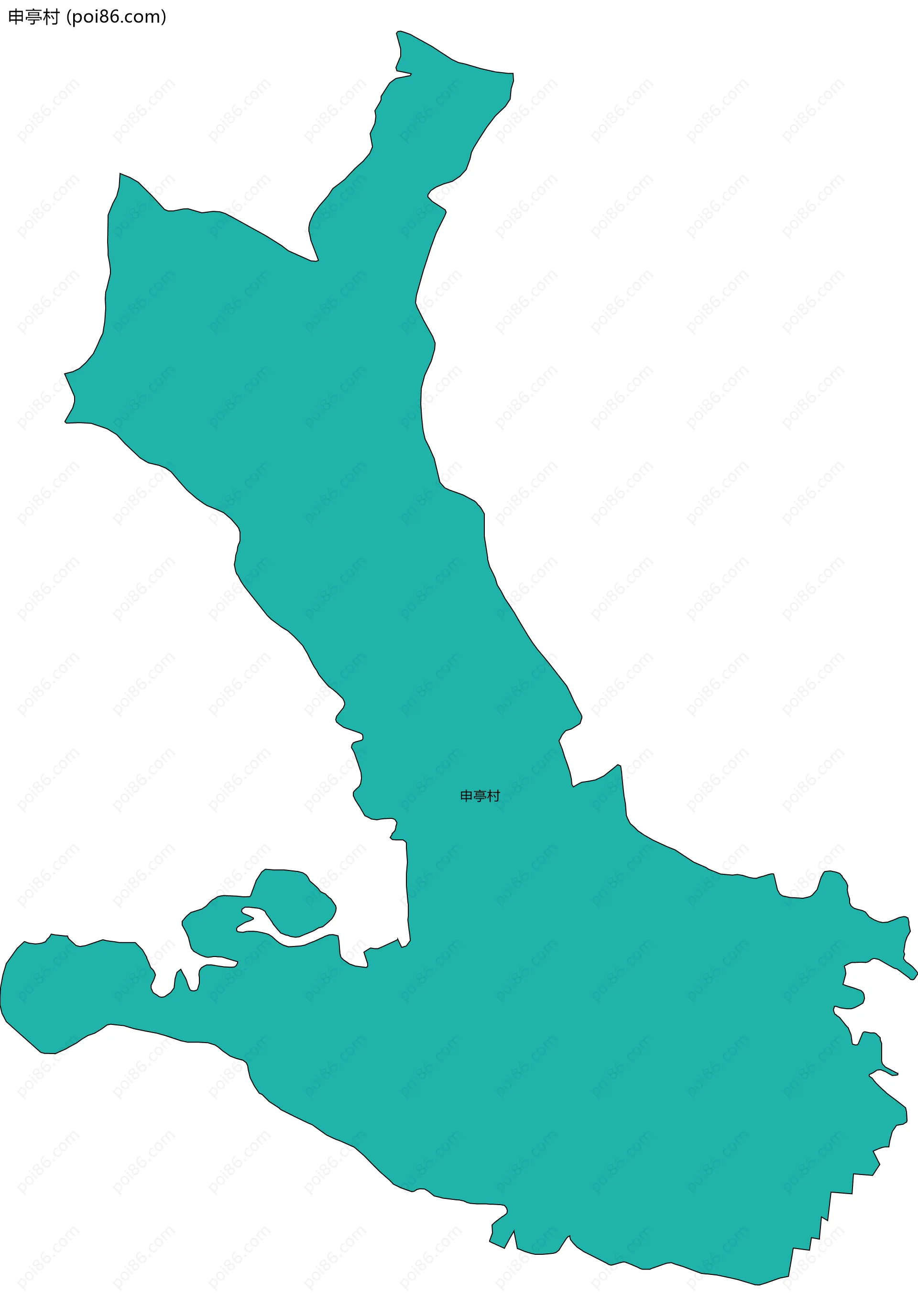 申亭村边界地图