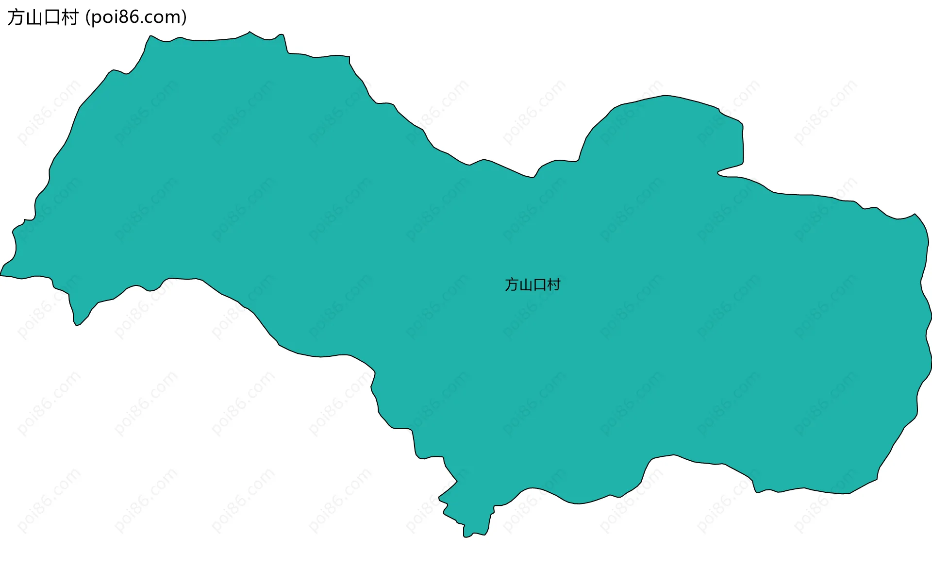 方山口村边界地图